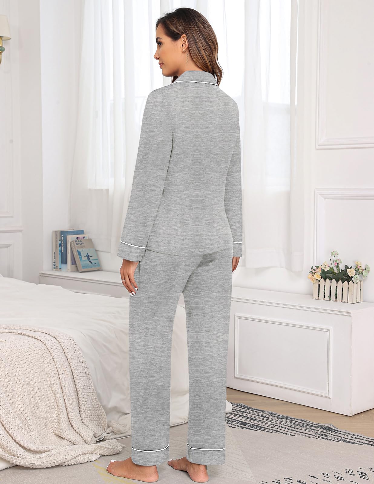 Veseacky Womens Pajamas Sets Lounge Sets for Women with Pockets for Home and Pajama Parties Suitable for all Seasons
