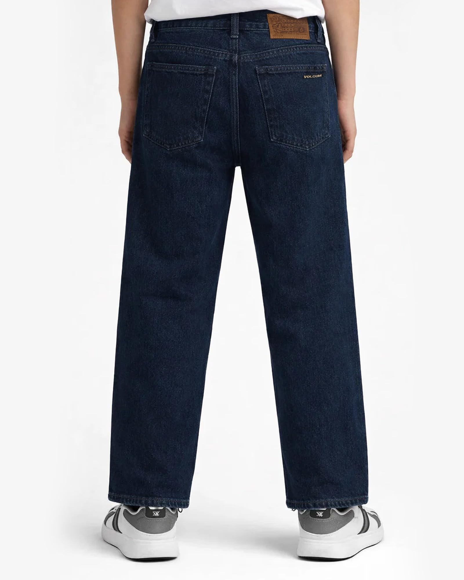 Volcom Boys' Regular Fit Pull-On Denim Jeans, 5-Pocket Style | Relaxed Comfort That Moves with Growing Kids, a Classic Timeless Look for School, Weekends or Everyday Wear