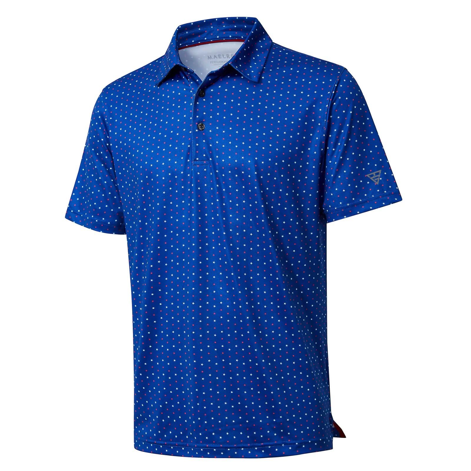 Golf Shirts for Men Dry Fit Short Sleeve Print Performance Moisture Wicking Polo Shirt