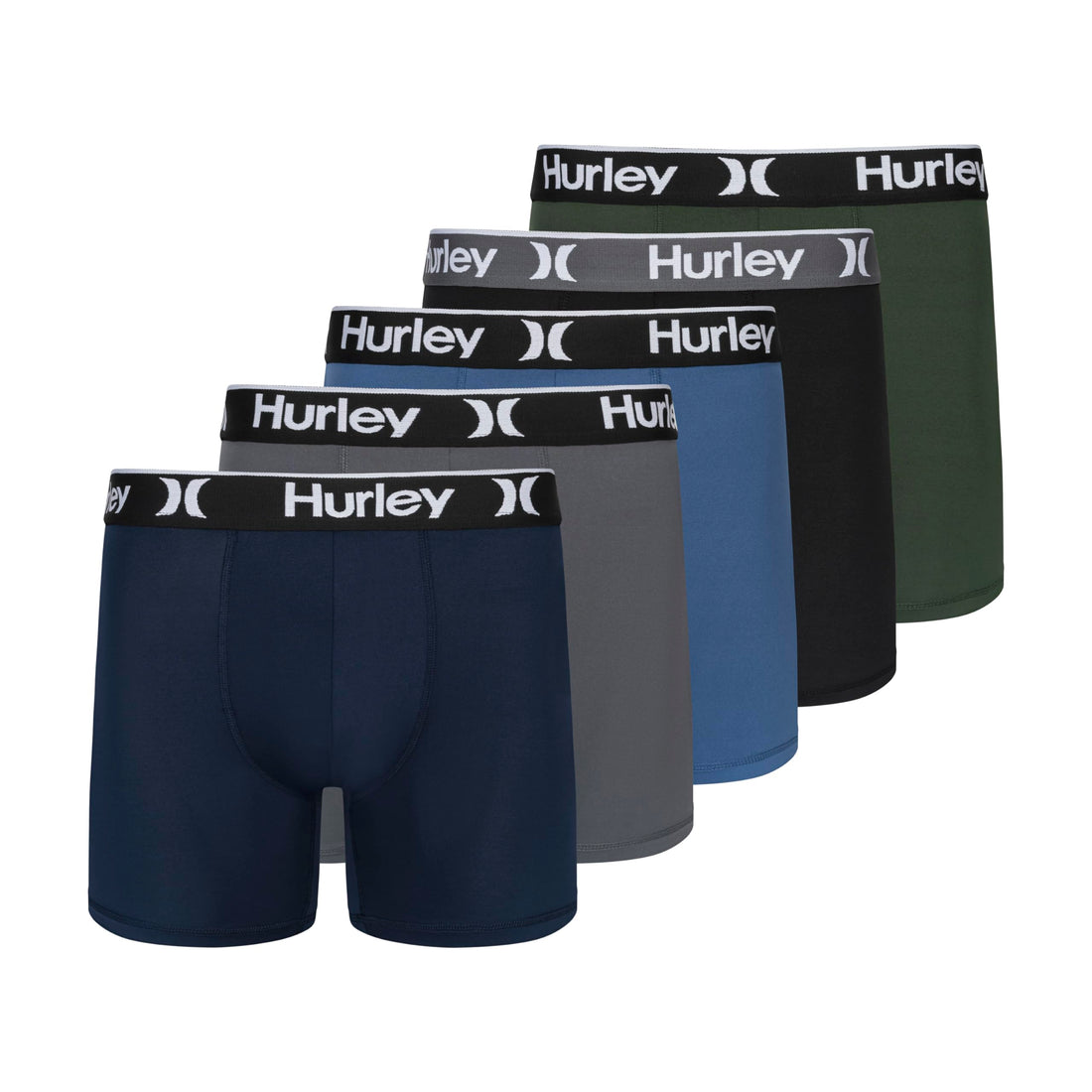 Hurley mens 5 Pack Stretch Boxer Briefs