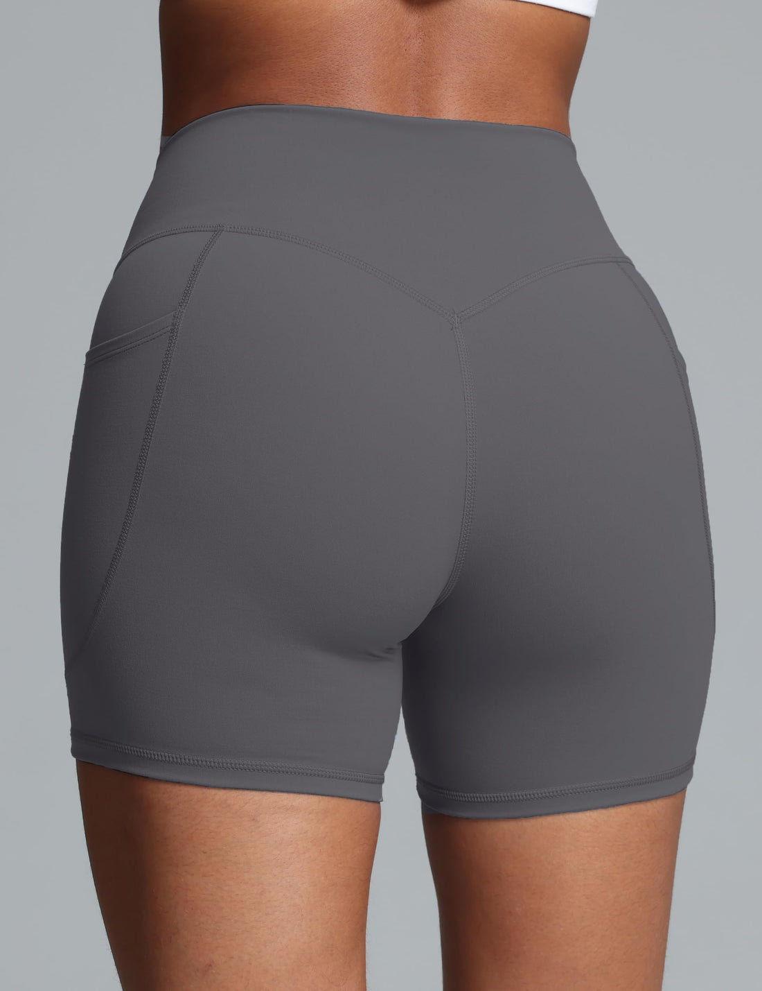 Olmlmt Biker Shorts Women 4.5" with Pockets High Waisted Spandex Yoga Workout Shorts