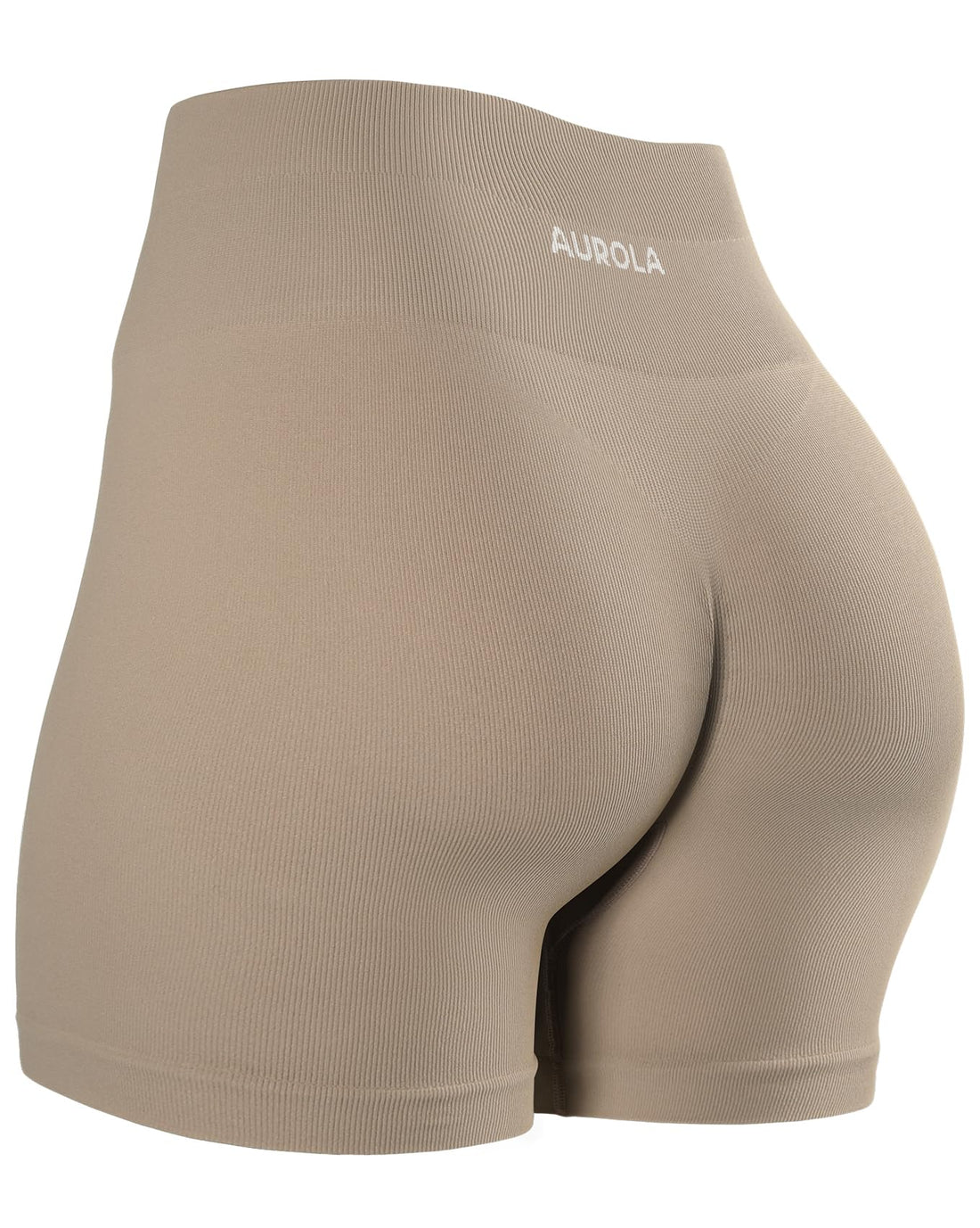 AUROLA Power Workout Shorts for Women Tummy Control Squat Proof Ribbed Thick Seamless Scrunch Active Short