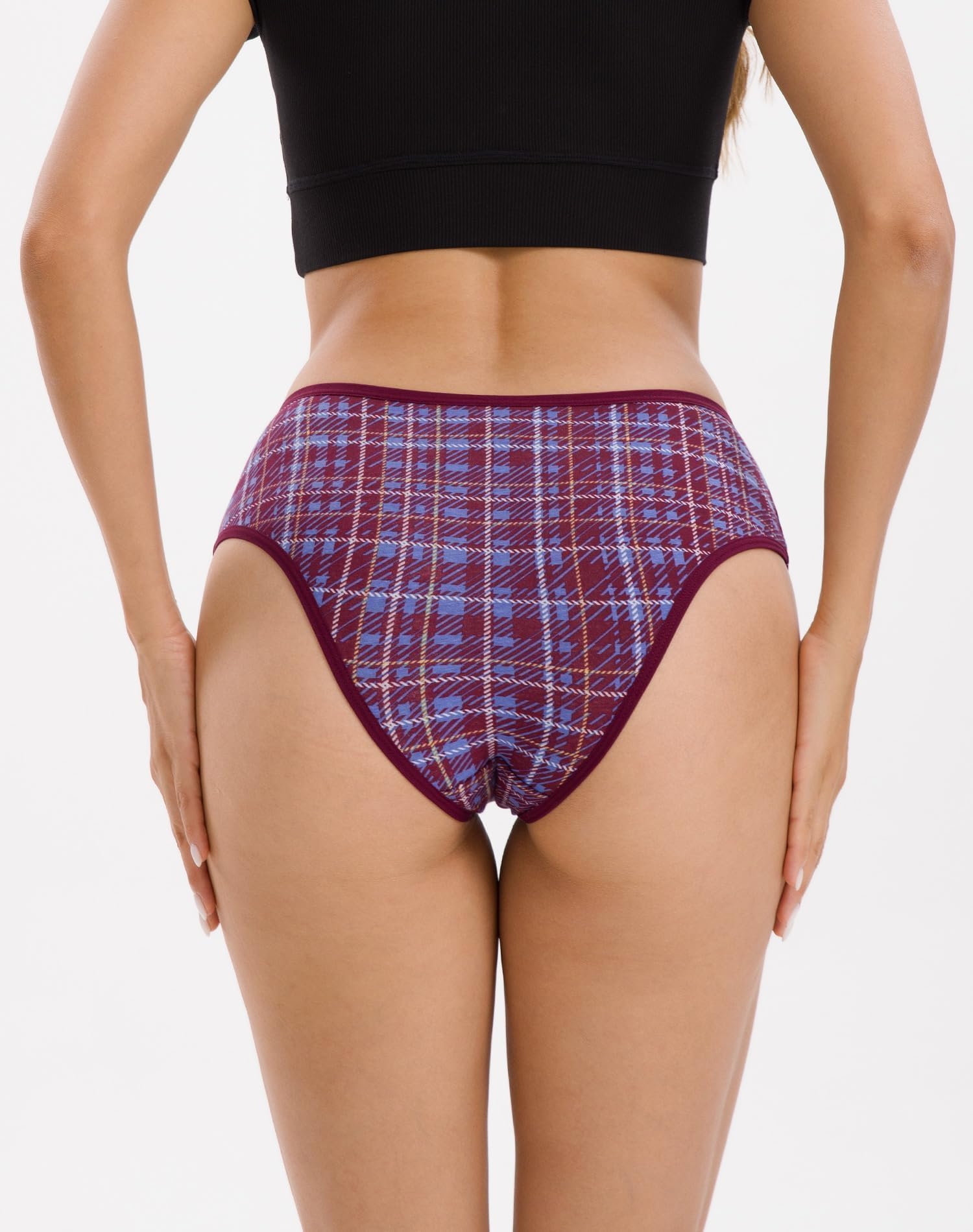 INNERSY Women's Cotton Underwear Cheeky Hipster Panties 6-Pack