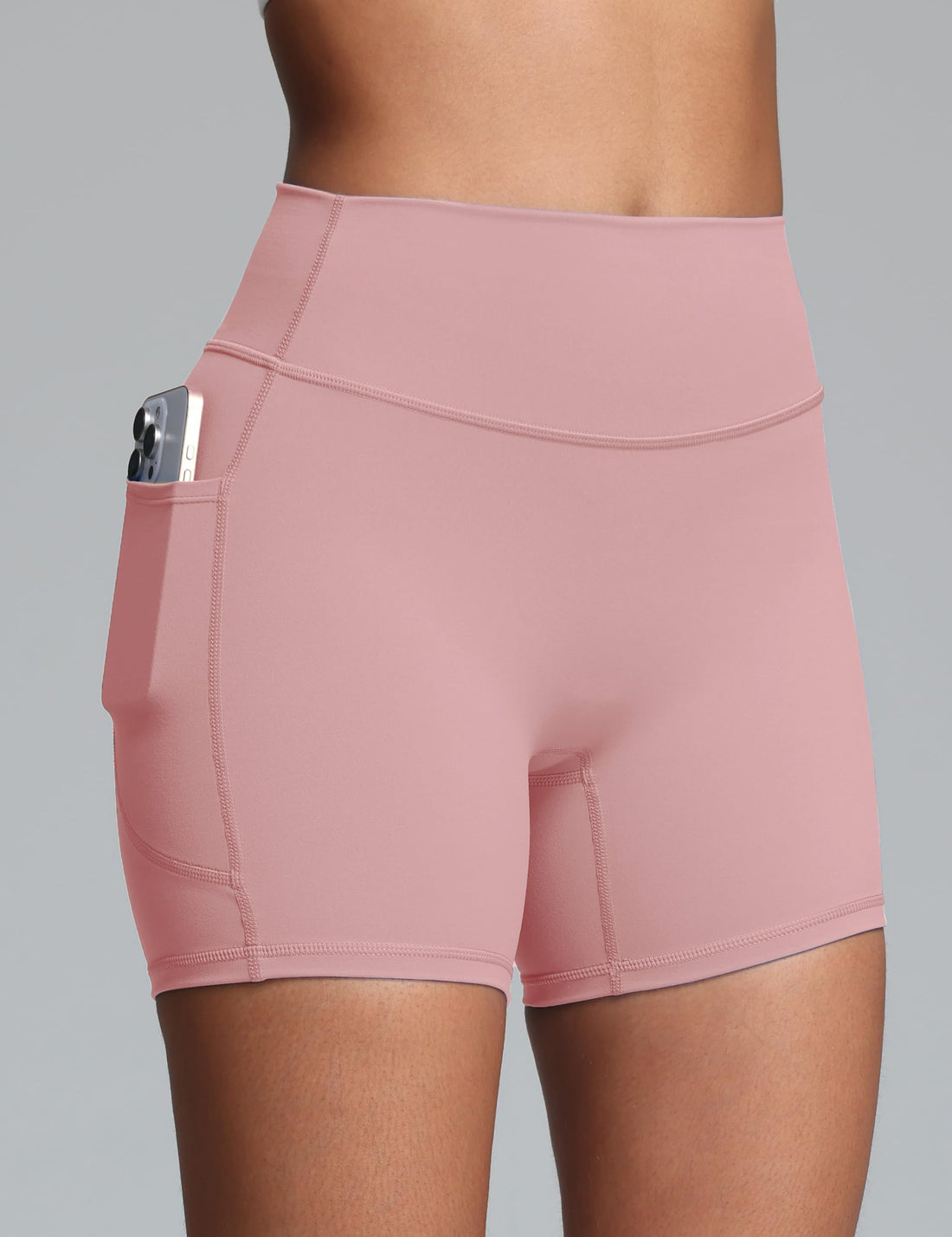 Olmlmt Biker Shorts Women 4.5" with Pockets High Waisted Spandex Yoga Workout Shorts