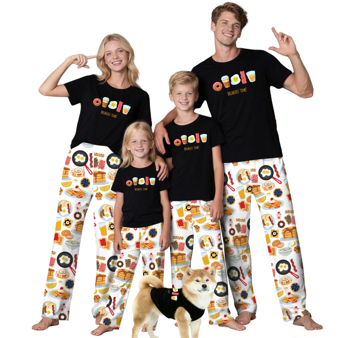 MI X TEE Matching Family Pajamas Set Mommy and Me Matching Outfits