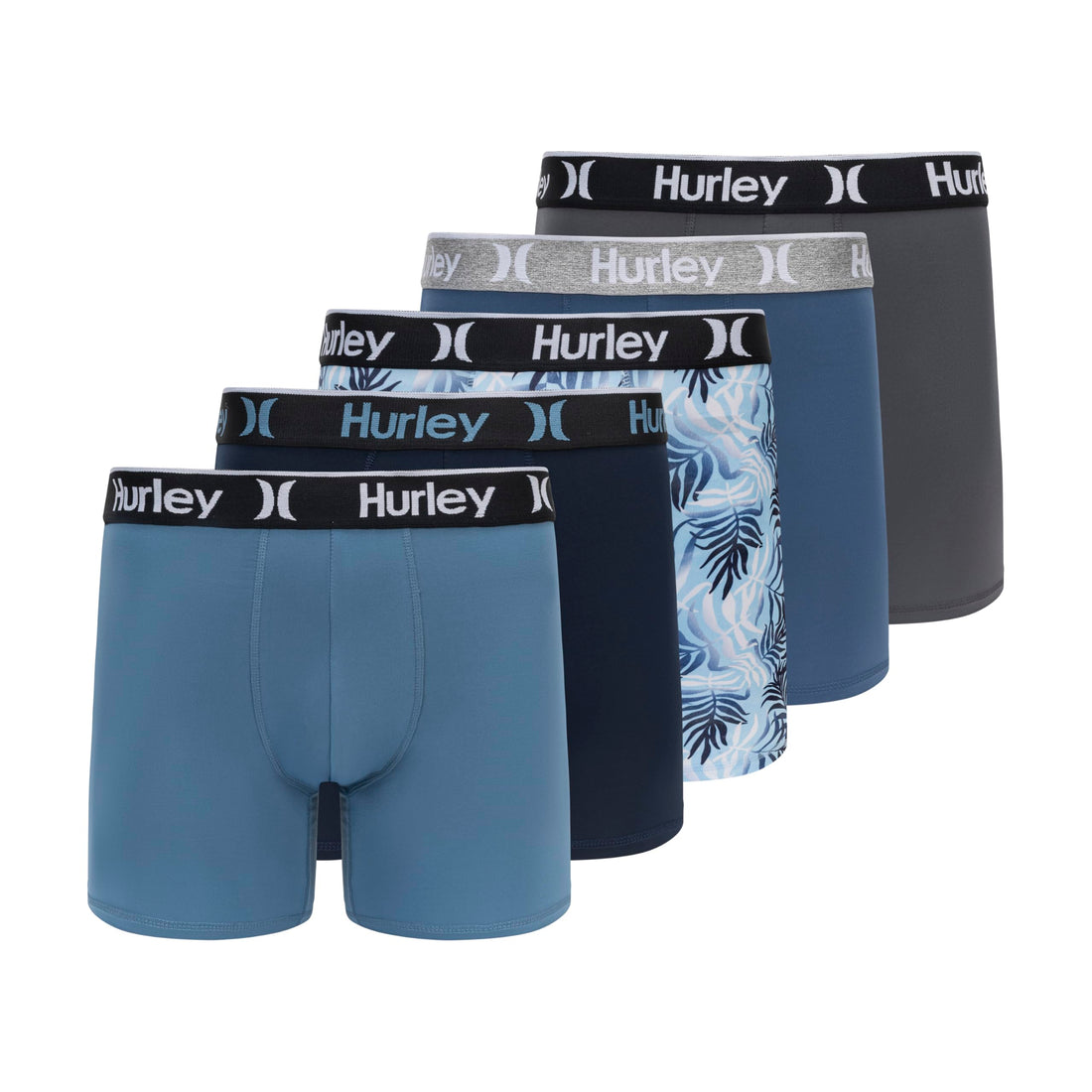 Hurley mens 5 Pack Stretch Boxer Briefs