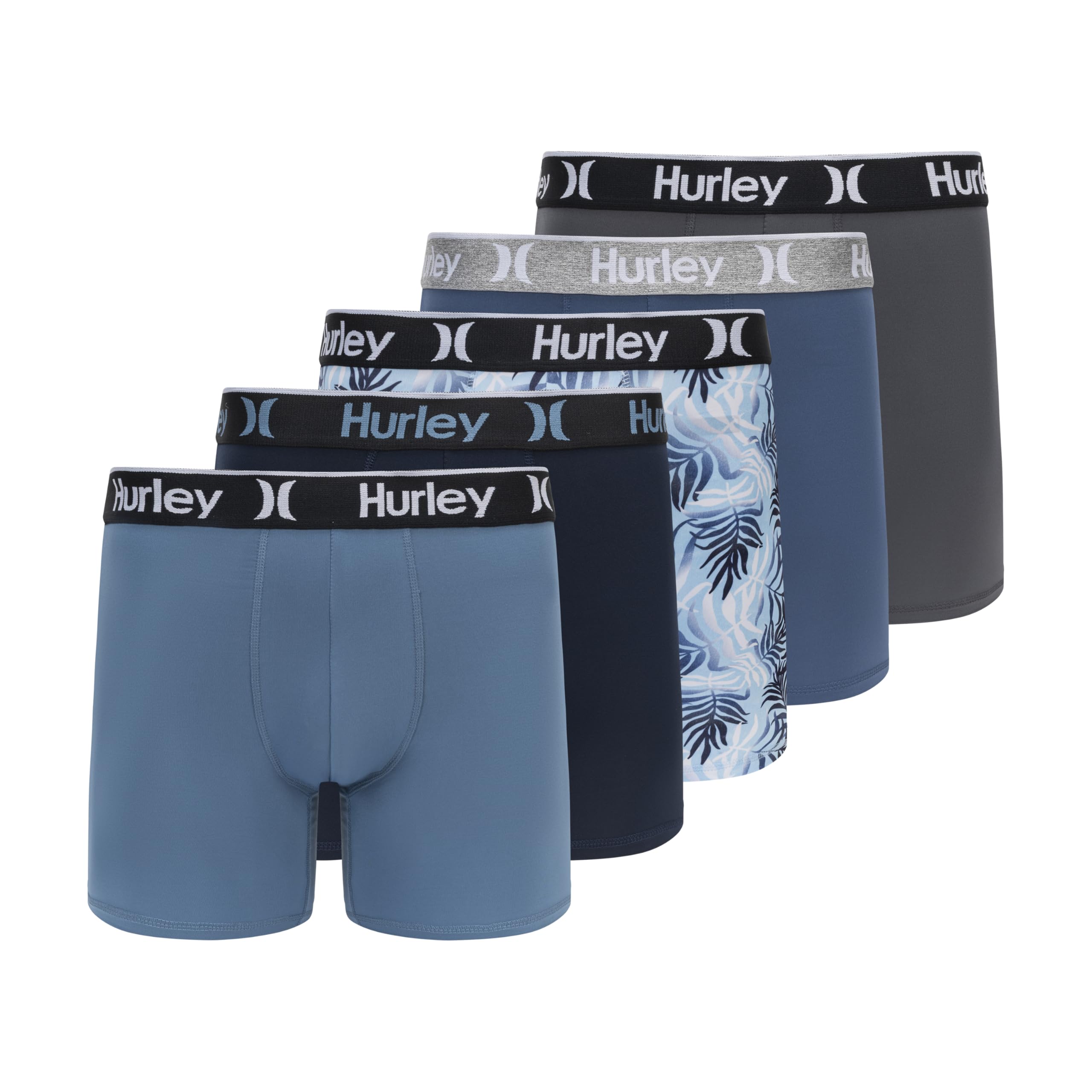 Hurley mens 5 Pack Stretch Boxer Briefs