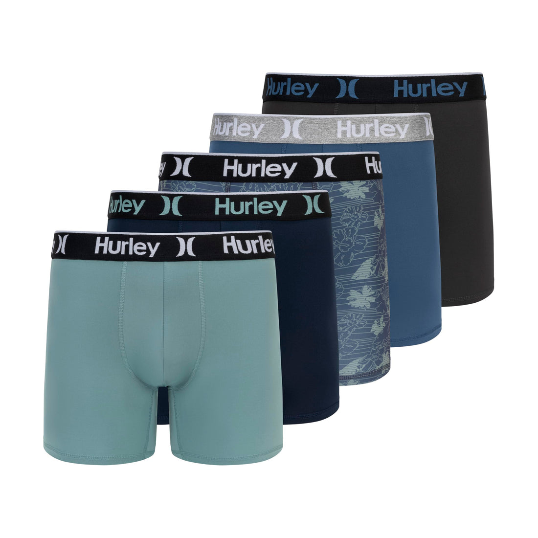 Hurley mens 5 Pack Stretch Boxer Briefs