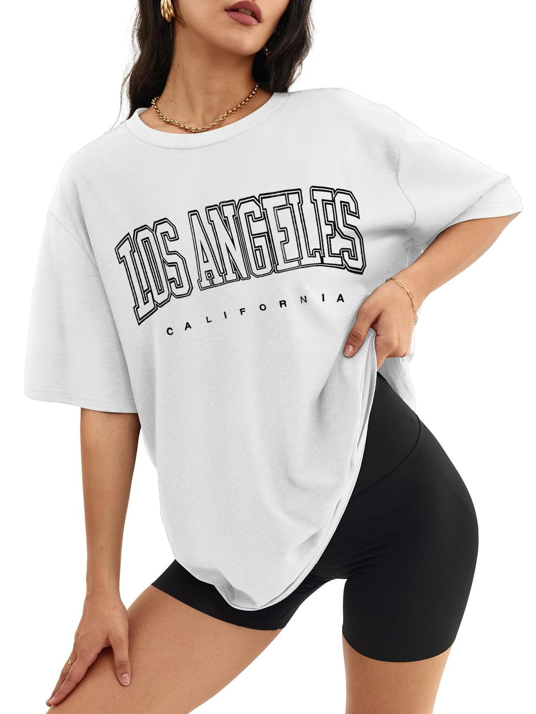 ATHMILE Womens Oversized T Shirts Casual Tee Workout Tops Gym Clothes Summer Loose Fit Short Sleeve Graphics Basic Y2K 2026