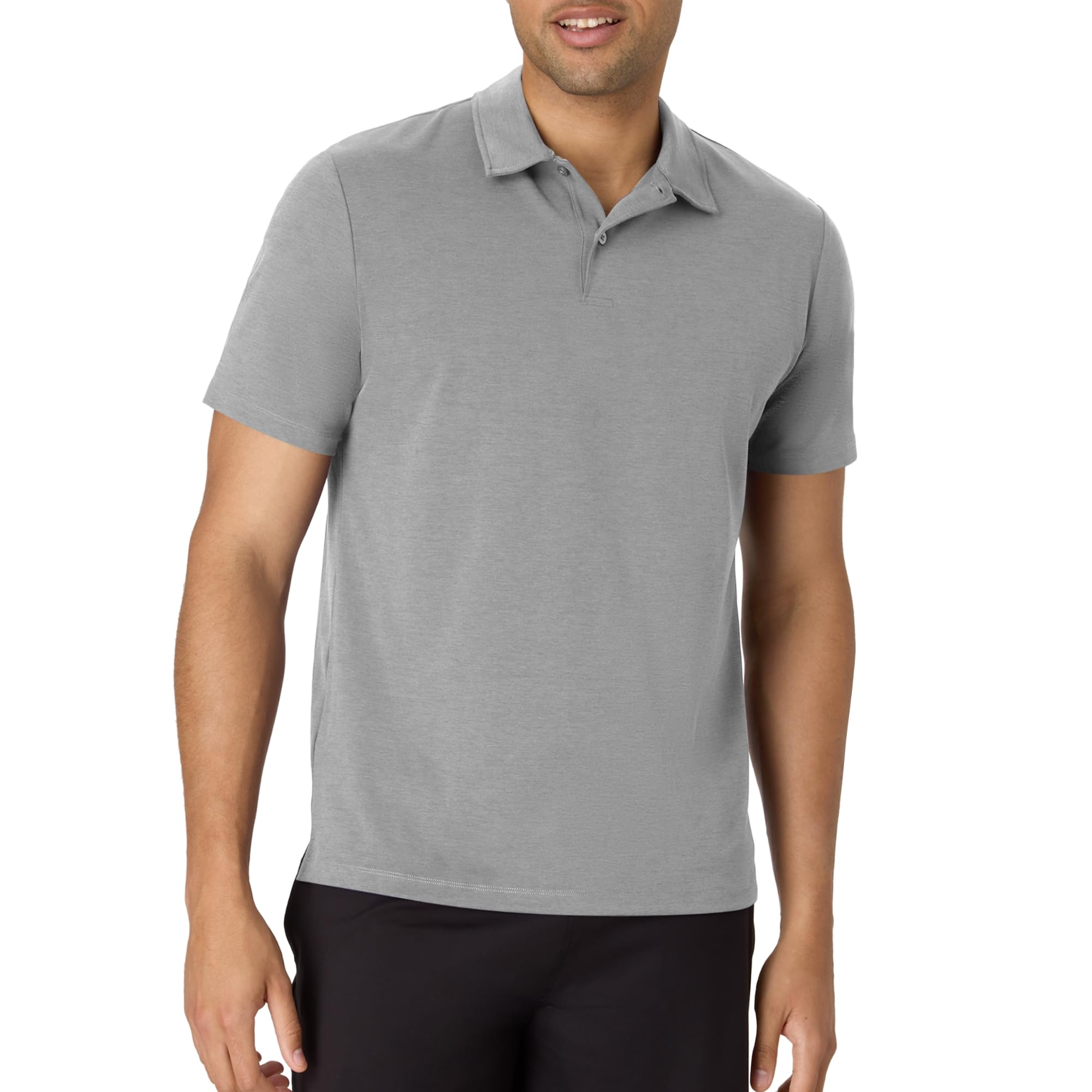 Hanes Men's Moves Performance Polo, Short Sleeve Polo Shirt for Men, Moisture-Wicking