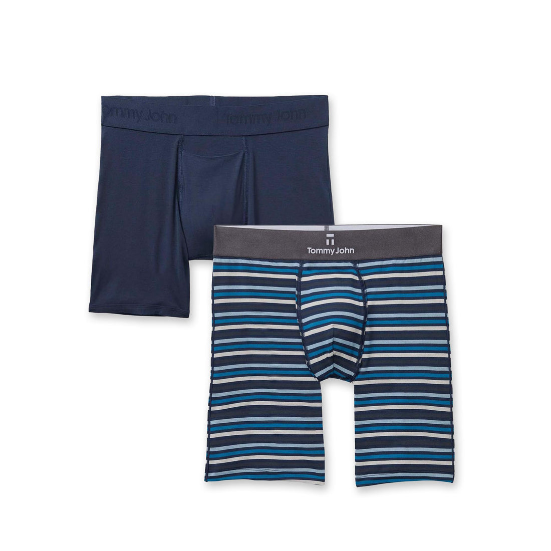 Tommy John Men's Mid-Length Boxer Briefs - Second Skin Fabric - 6" Inseam, Underwear with Contour Pouch and Quick Draw Fly