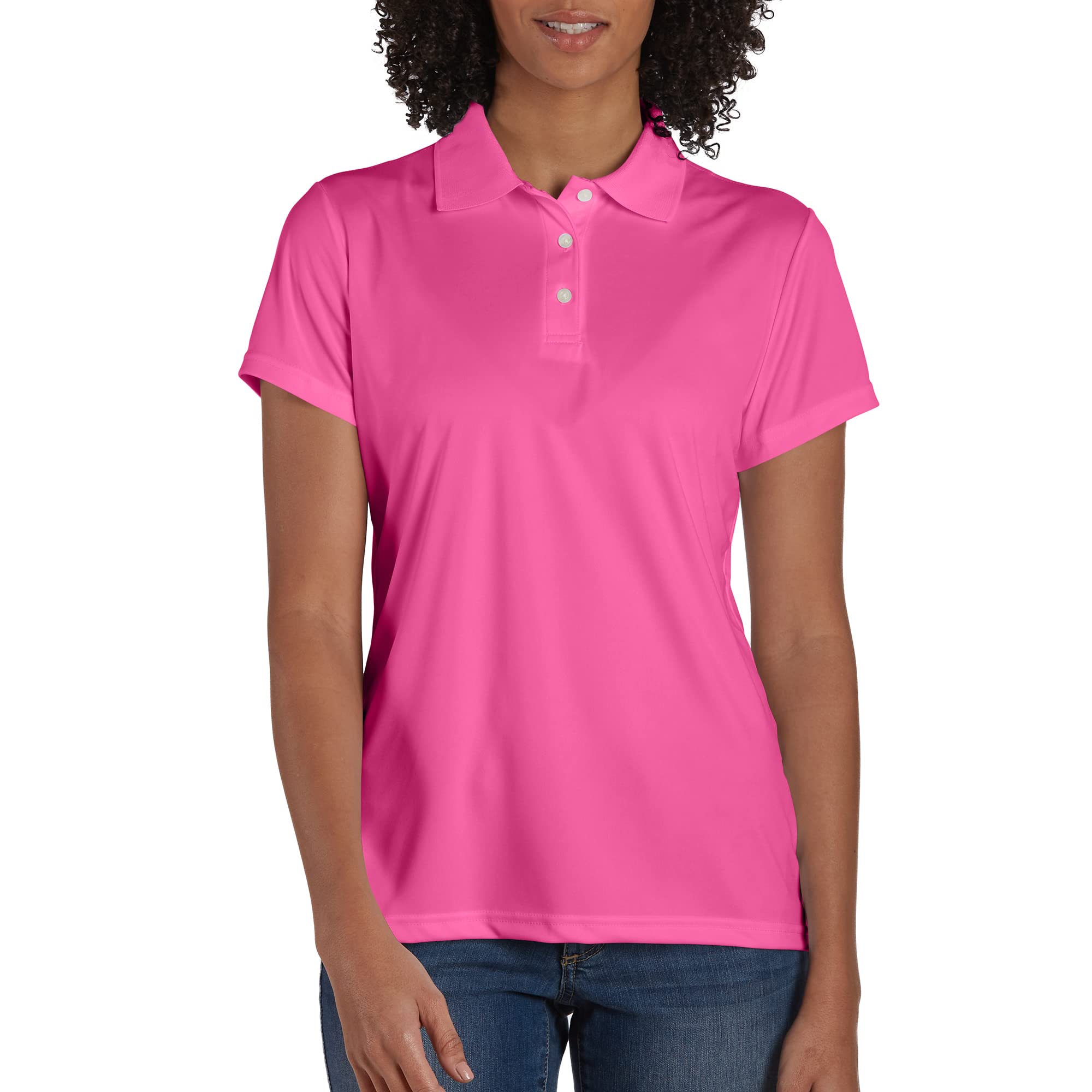 Hanes womens Performance Polo, Single or 3-Pack, Sport Cool DRI Moisture-Wicking Polo Shirt, 40+ UPF Protection