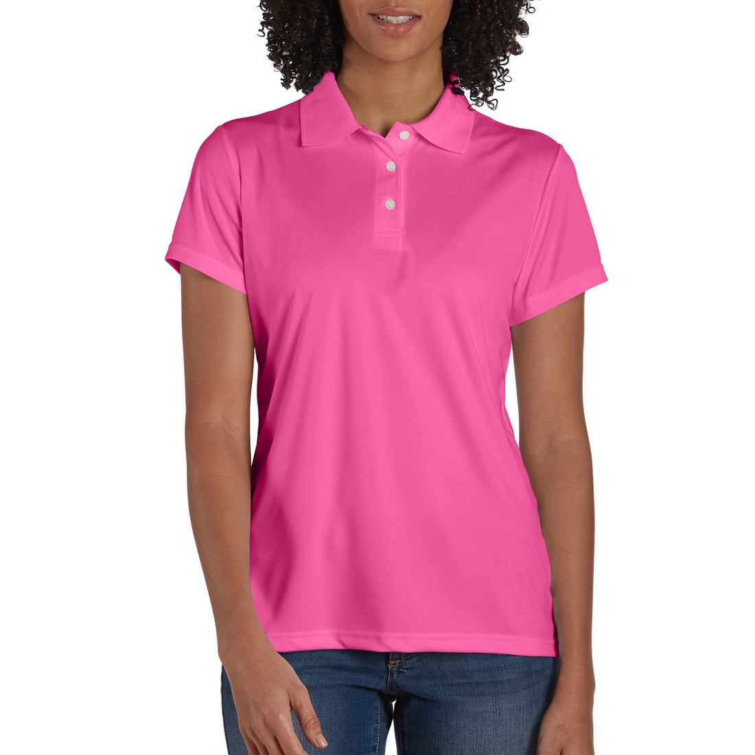 Hanes womens Performance Polo, Single or 3-Pack, Sport Cool DRI Moisture-Wicking Polo Shirt, 40+ UPF Protection
