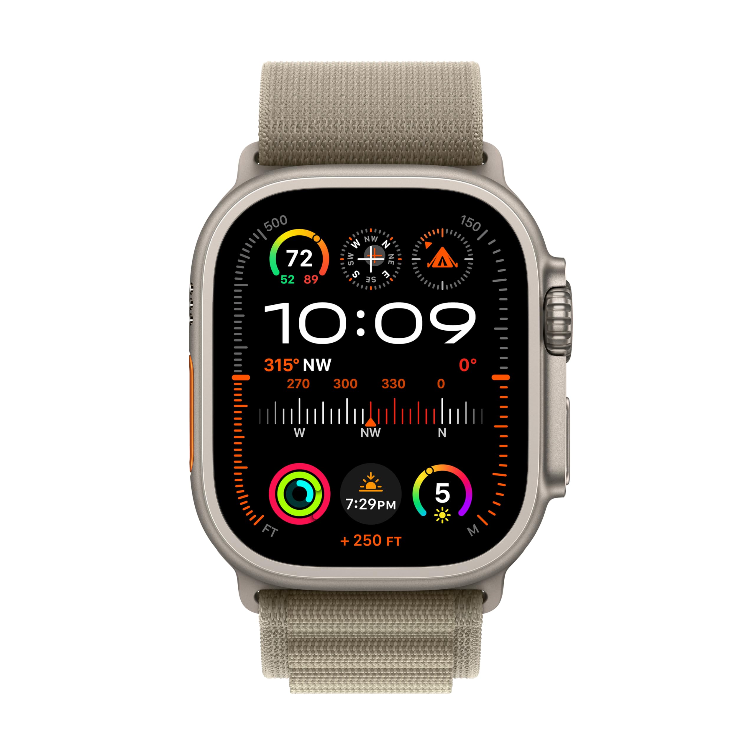 Apple Watch Ultra 2 [GPS + Cellular, 49mm] - Titanium Case with Blue Ocean Band, One Size (Renewed)