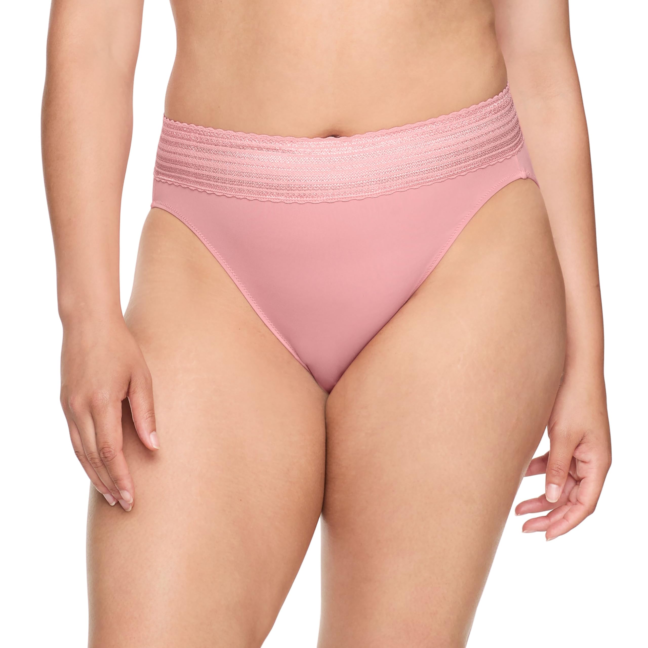Warner's Women's No Pinching, No Problems Dig-Free Comfort Waist with Lace Microfiber Hi-Cut 5109J