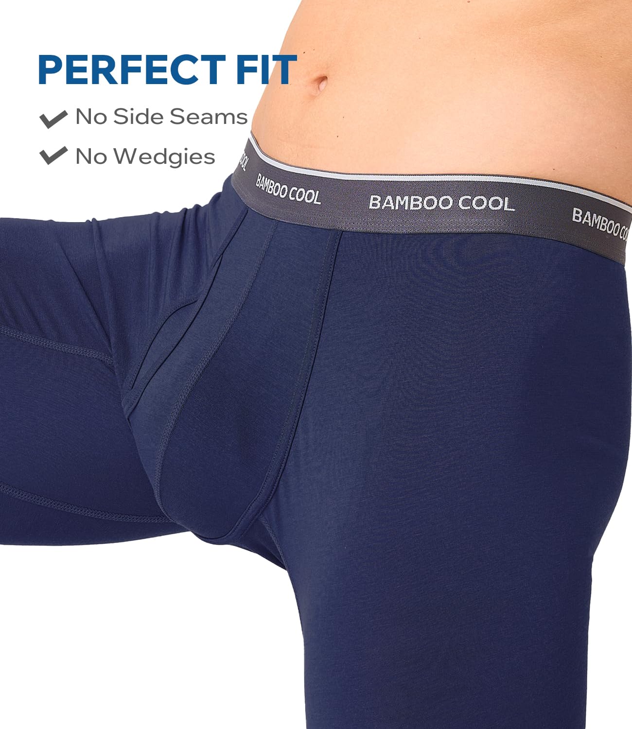 BAMBOO COOL Ultra Soft Mens Underwear Boxer Briefs 6-Pack | Bamboo Fabric‌,No Ride Up,More Breathable Than Cotton