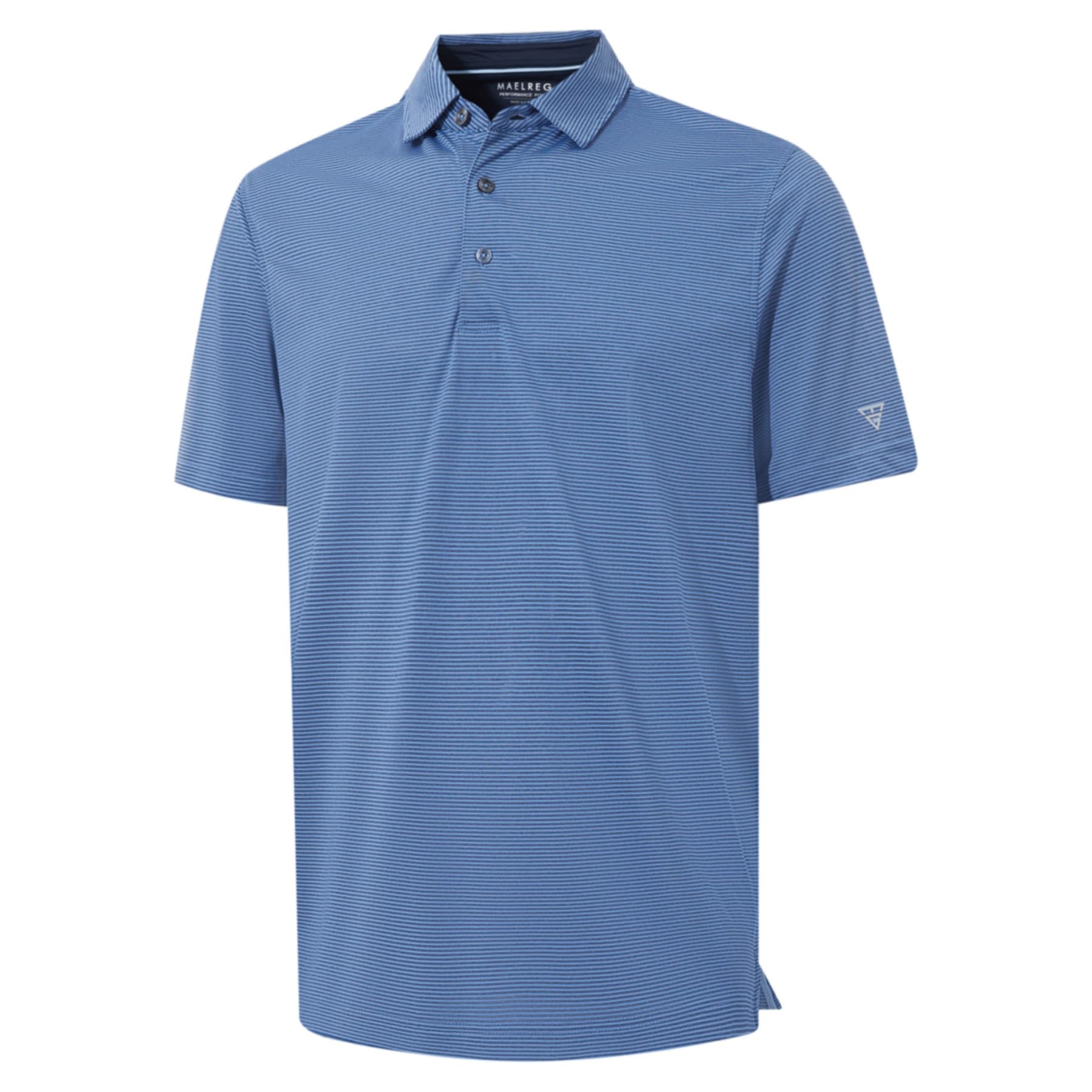 M MAELREG Men's Jacquard Stripe Golf Shirts Quick Dry Performance Short Sleeve Moisture Wicking Polo Shirt for Men