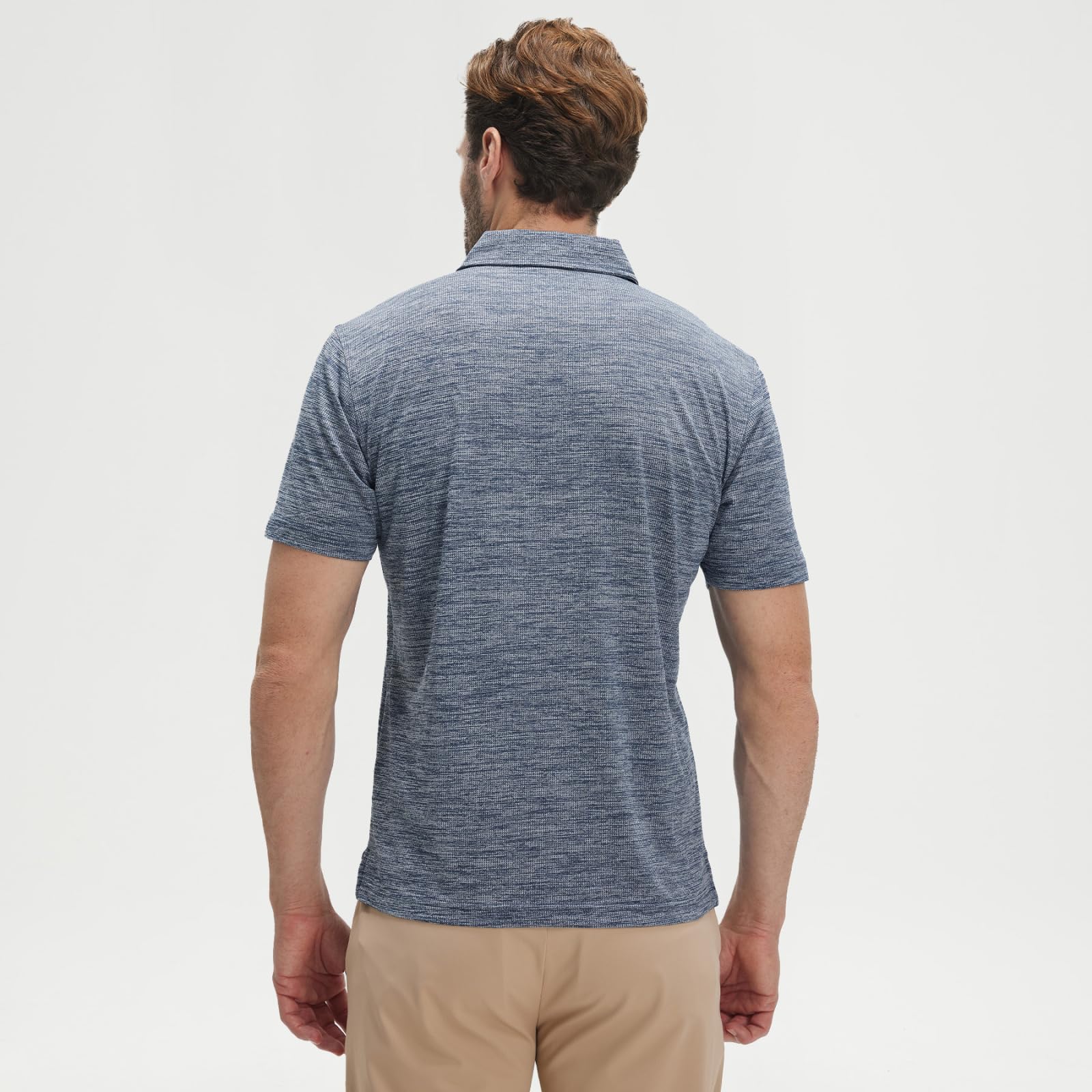 M MAELREG Men‘s Golf Shirts Short Sleeve Ultra-Light Soft Performance Quick Dry Athletic with UPF 30+ Polo Shirts for Men