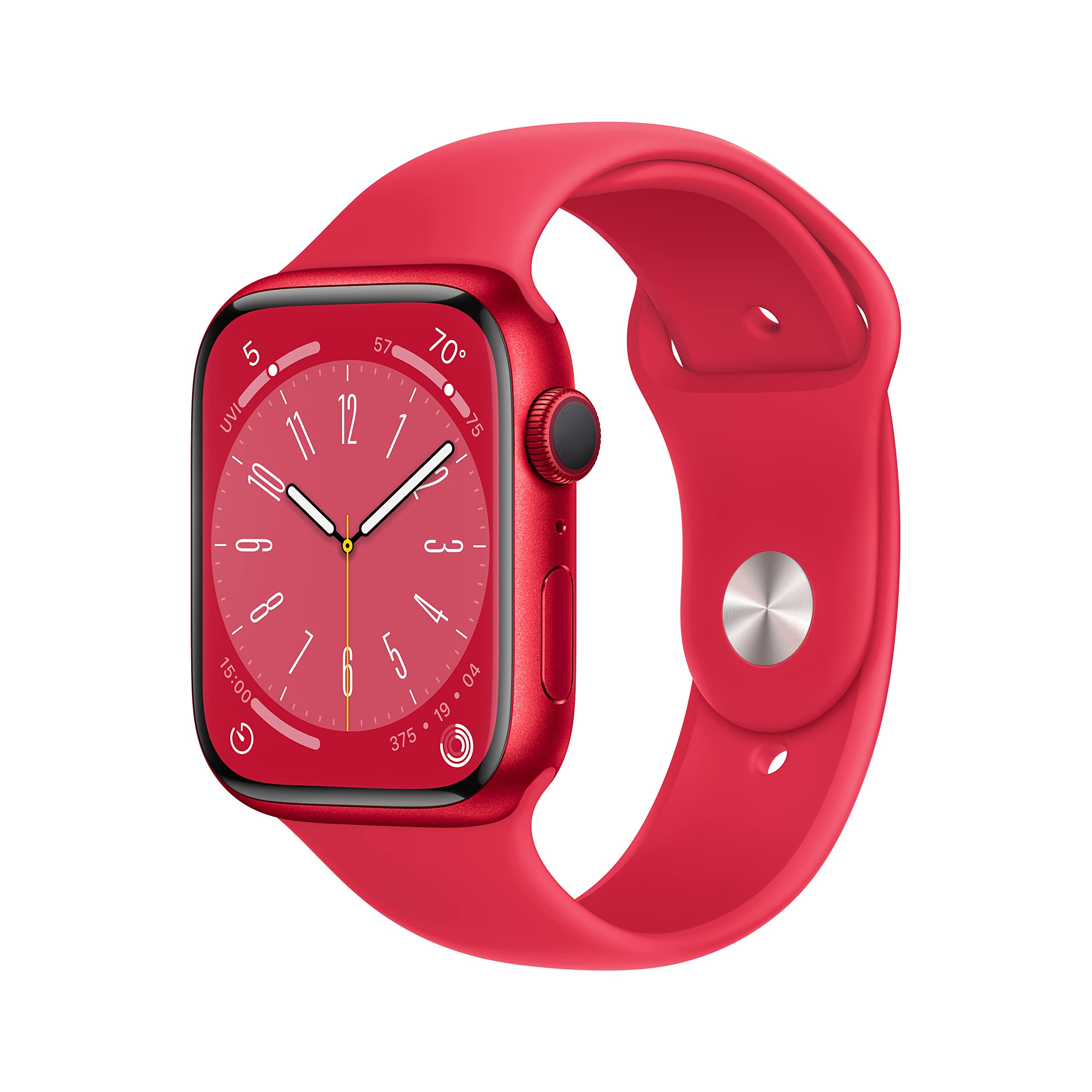 Apple Watch Series 8 [GPS, 45mm] - Midnight Aluminum Case with Midnight Sport Band, M/L (Renewed)