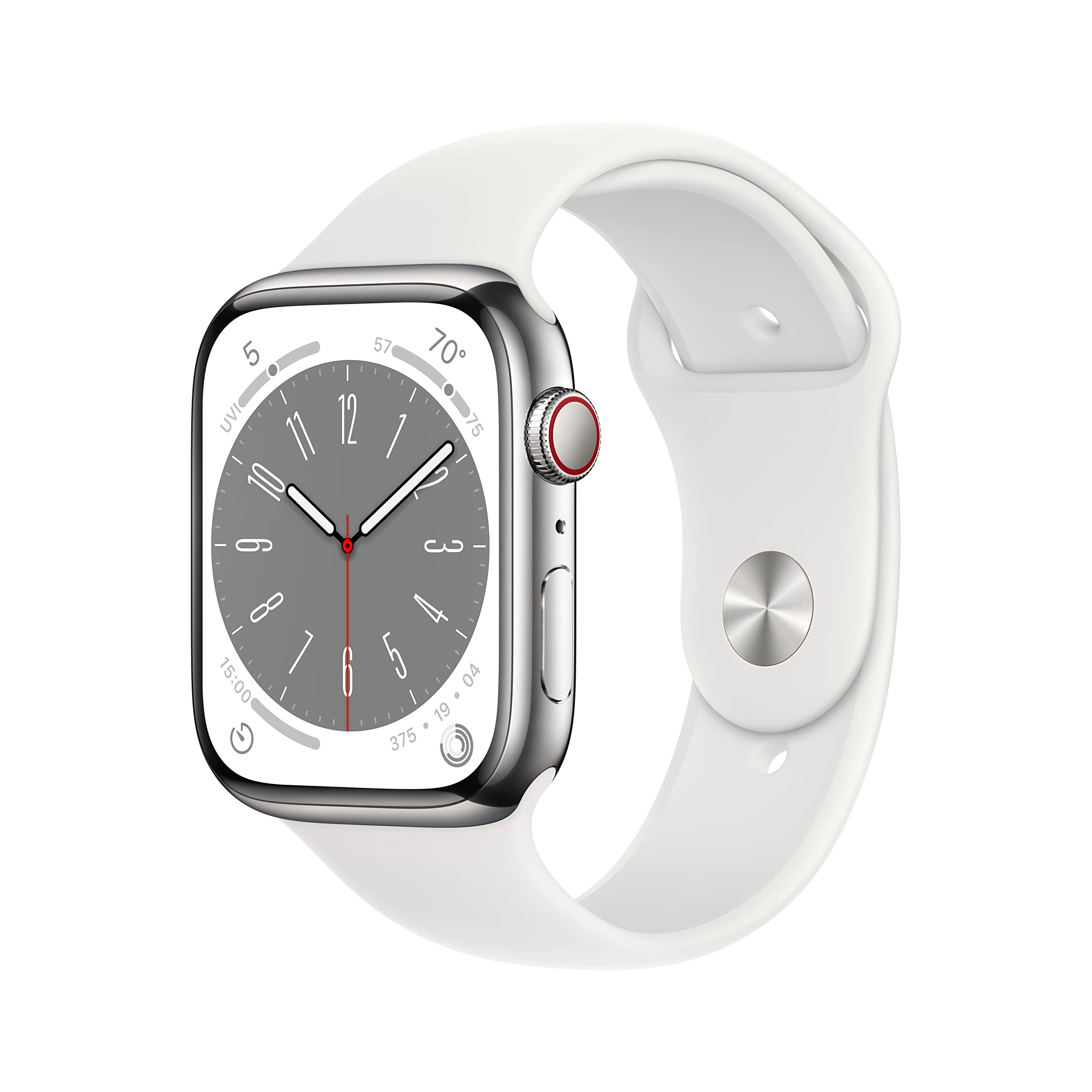 Apple Watch Series 8 [GPS + Cellular 41mm] Smart watch w/ (PRODUCT)RED Aluminum Case w/ (PRODUCT)RED Sport Band-M/L. Fitness Tracker, Blood Oxygen & ECG Apps, Always-On Retina Display, Water Resistant