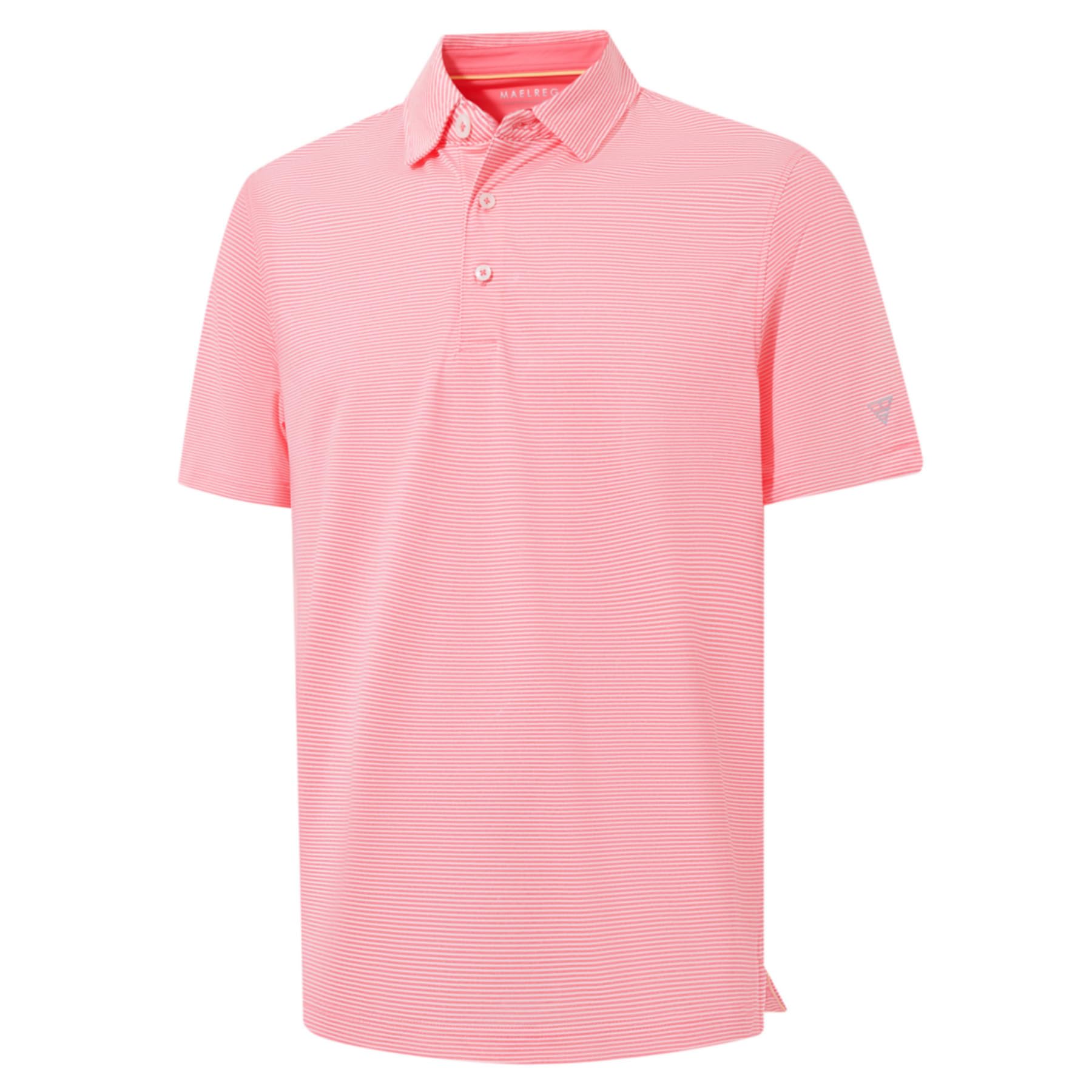 M MAELREG Men's Jacquard Stripe Golf Shirts Quick Dry Performance Short Sleeve Moisture Wicking Polo Shirt for Men
