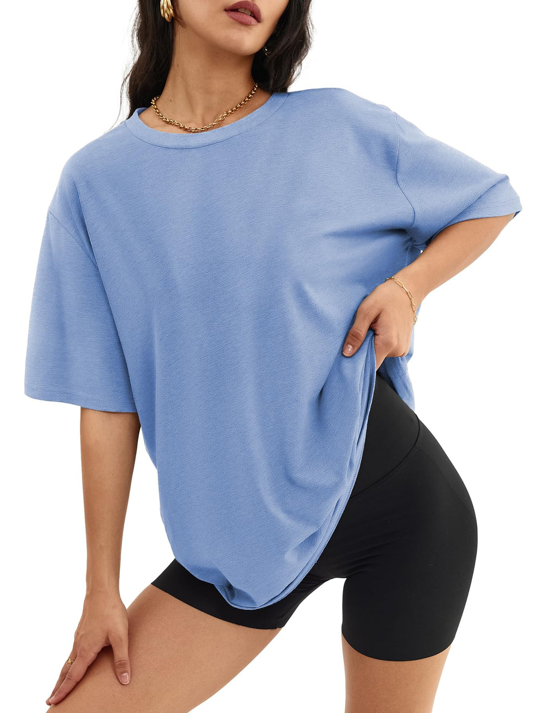 ATHMILE Womens Oversized T Shirts Casual Tee Workout Tops Gym Clothes Summer Loose Fit Short Sleeve Graphics Basic Y2K 2026