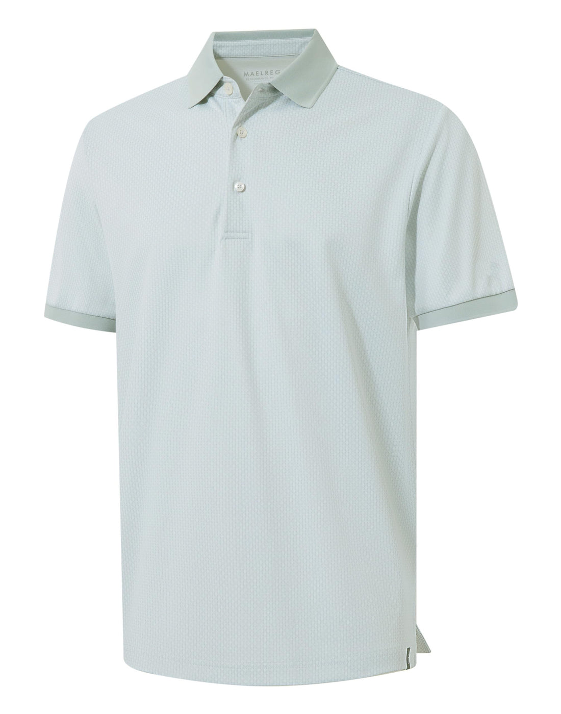 M MAELREG Mens Golf Polo Shirts Jacquard Ribbed Collar Performance Moisture Wicking Dry Fit Short Sleeve Golf Shirts for Men