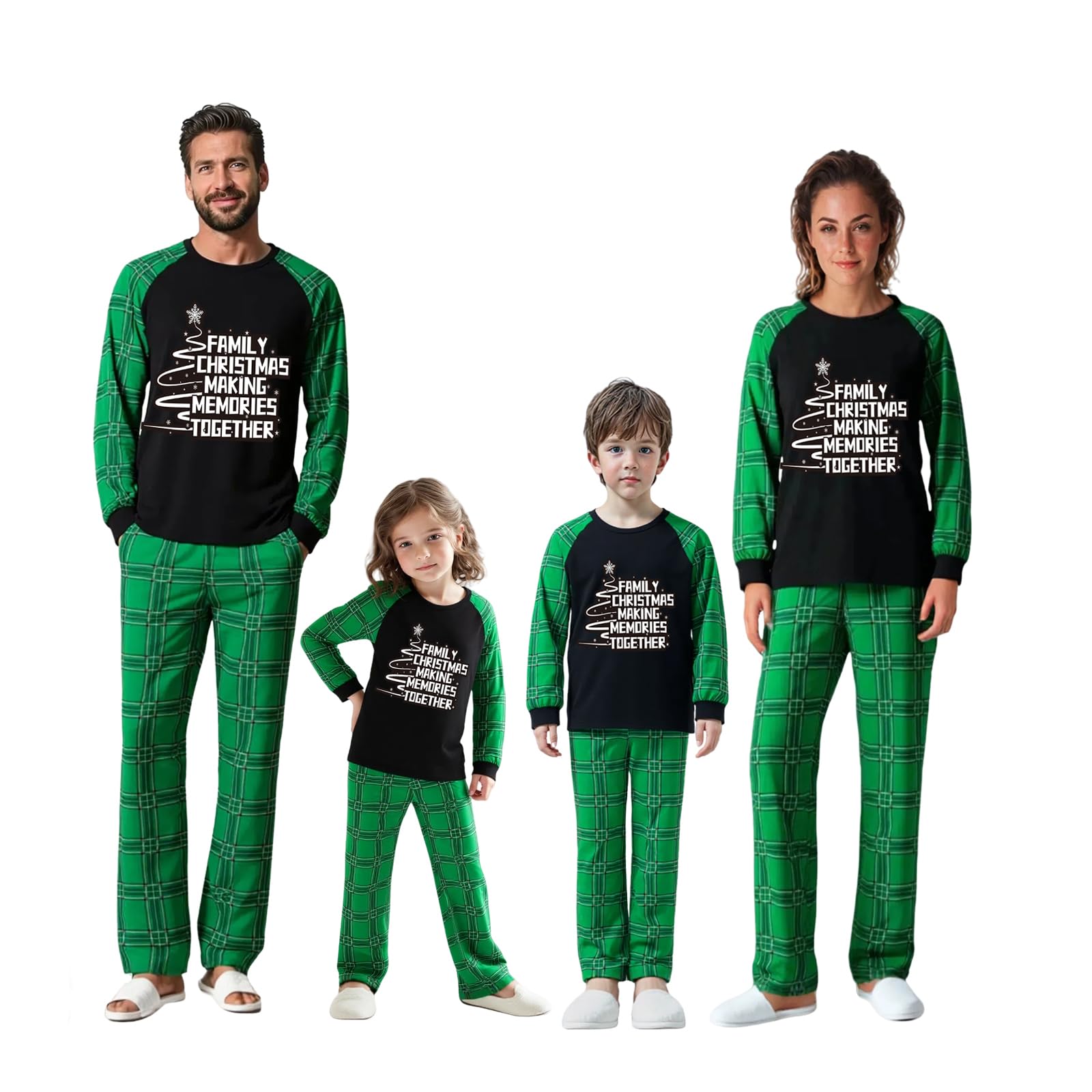 Family Christmas Match Pajamas Christmas Family Pjs Sets With Pocket