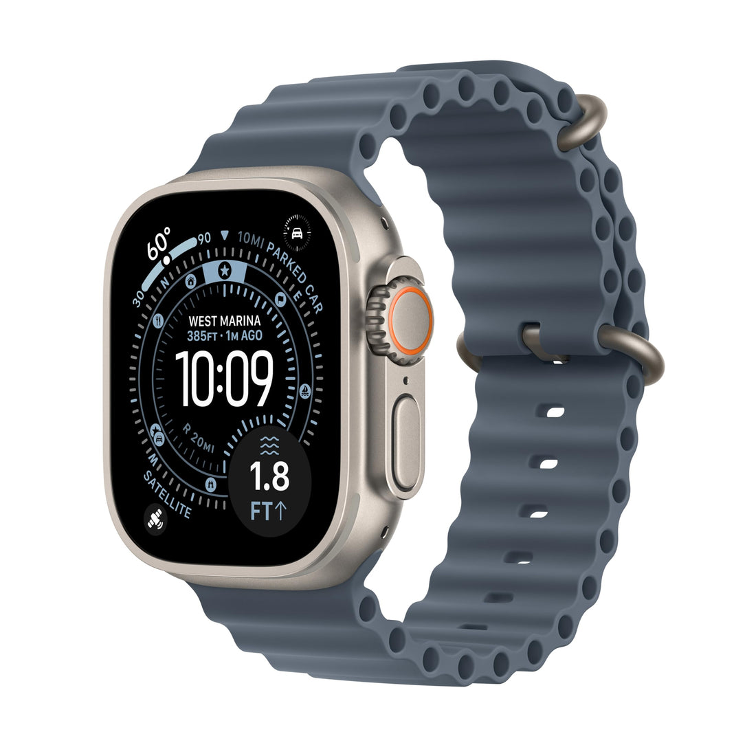 Apple Watch Ultra 3 [GPS + Cellular 49mm] Running & Multisport Smartwatch w/Rugged Titanium Case w/Black Ocean Band. Satellite Communications, Advanced Health & Fitness Tracking