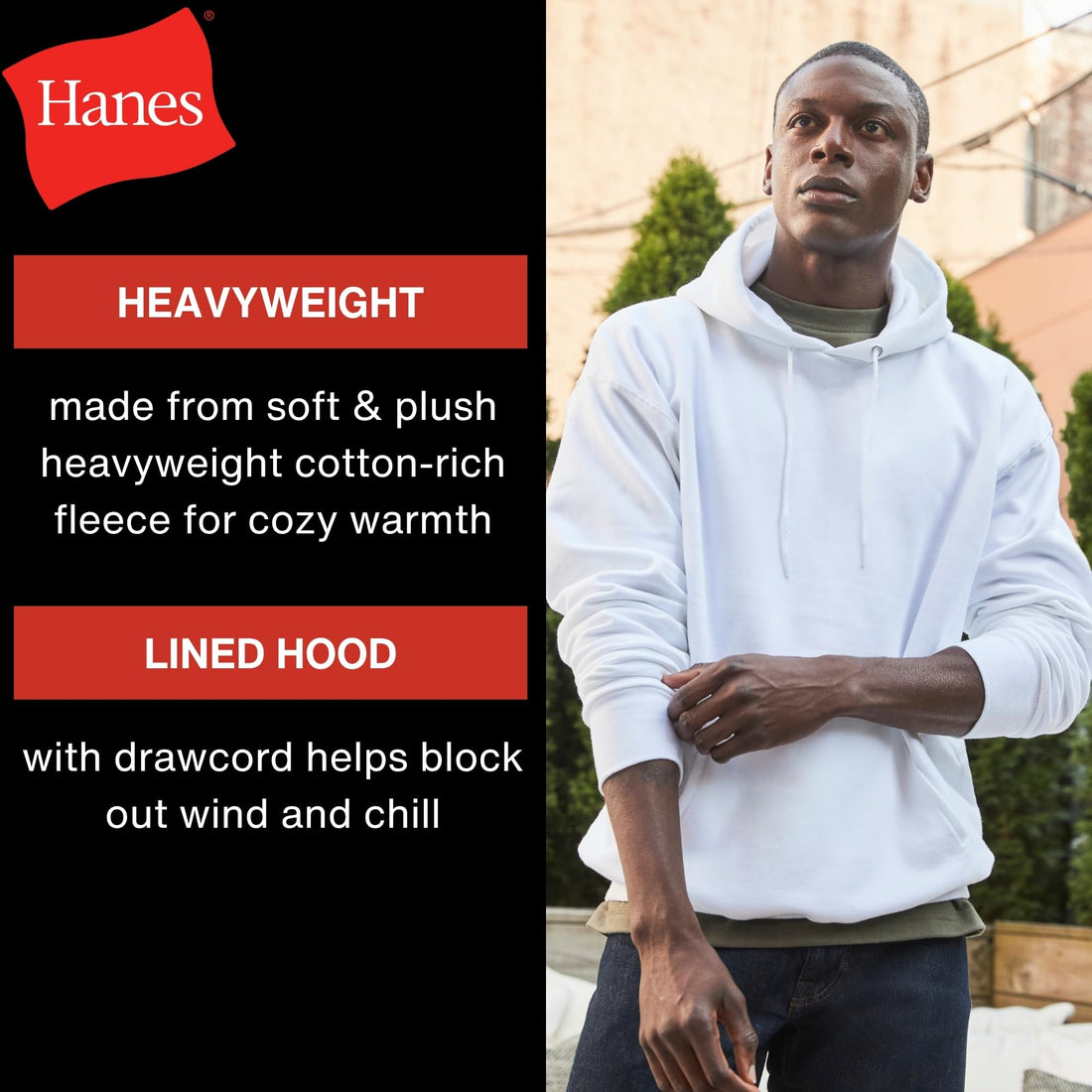 Hanes Men's Ultimate Sweatshirt, Heavyweight Fleece Hoodie, Cotton Sweatshirt for Men
