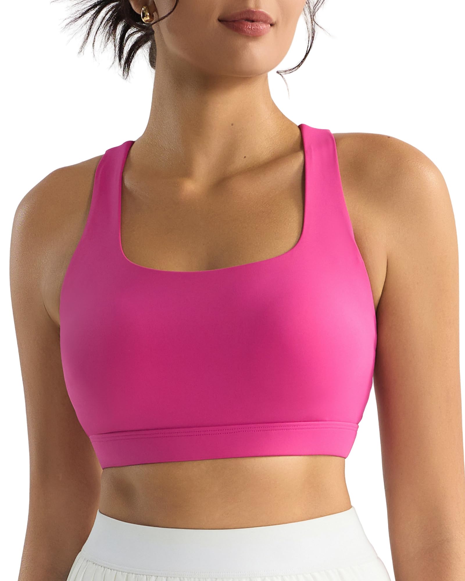 RUNNING GIRL Sports Bras for Women, Molded Cup High Impact Sports Bra Workout Bras for Women High Support Racerback