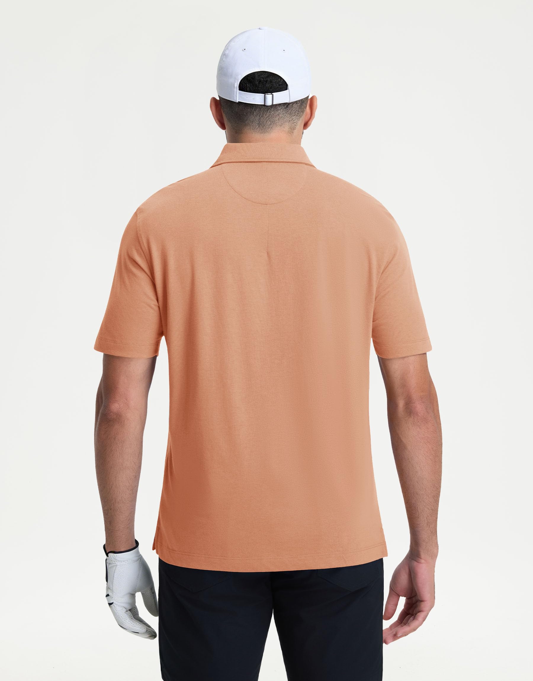 M MAELREG Mens Golf Shirts Short Sleeve Lightweight Soft Cotton Blend with Pocket Summer Casual Daily Wear
