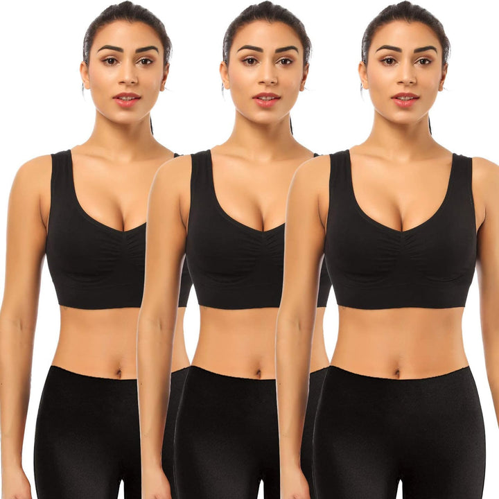 BESTENA Sports Bras for Women, Seamless Comfortable Yoga Bra with Removable Pads