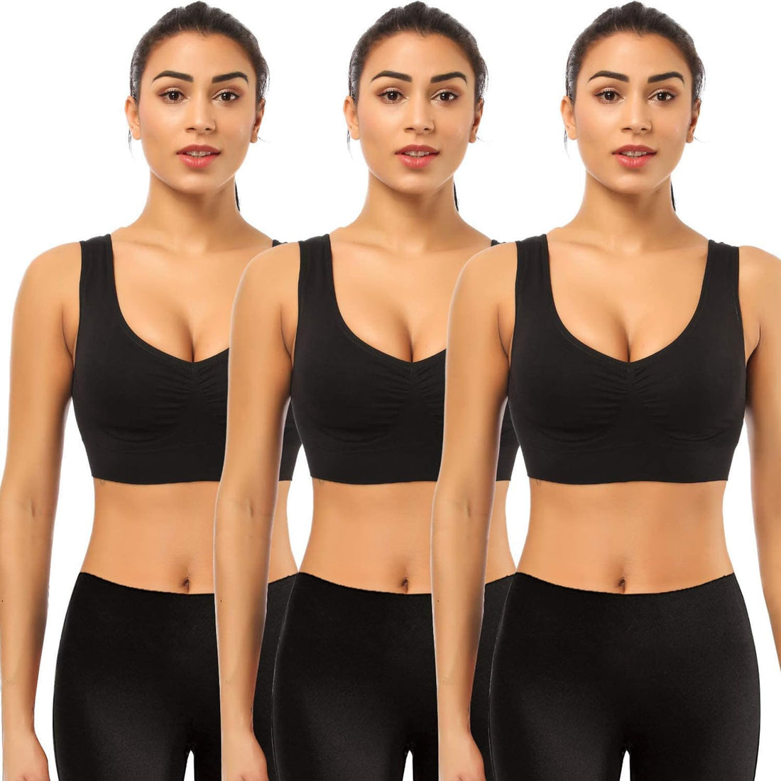 BESTENA Sports Bras for Women, Seamless Comfortable Yoga Bra with Removable Pads