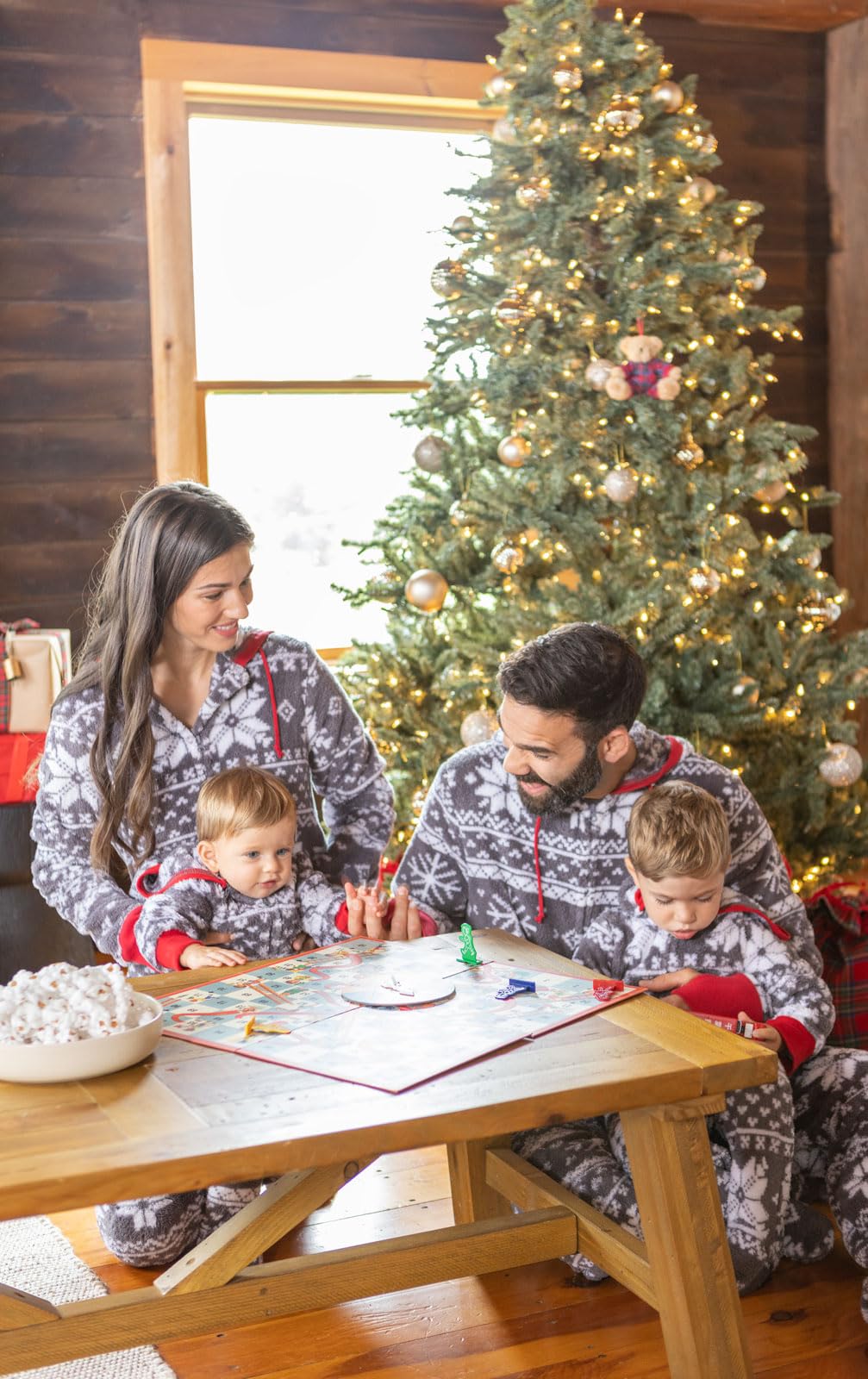 PajamaGram Family Pajamas Matching Sets - Family PJs, Red & Blue Plaid