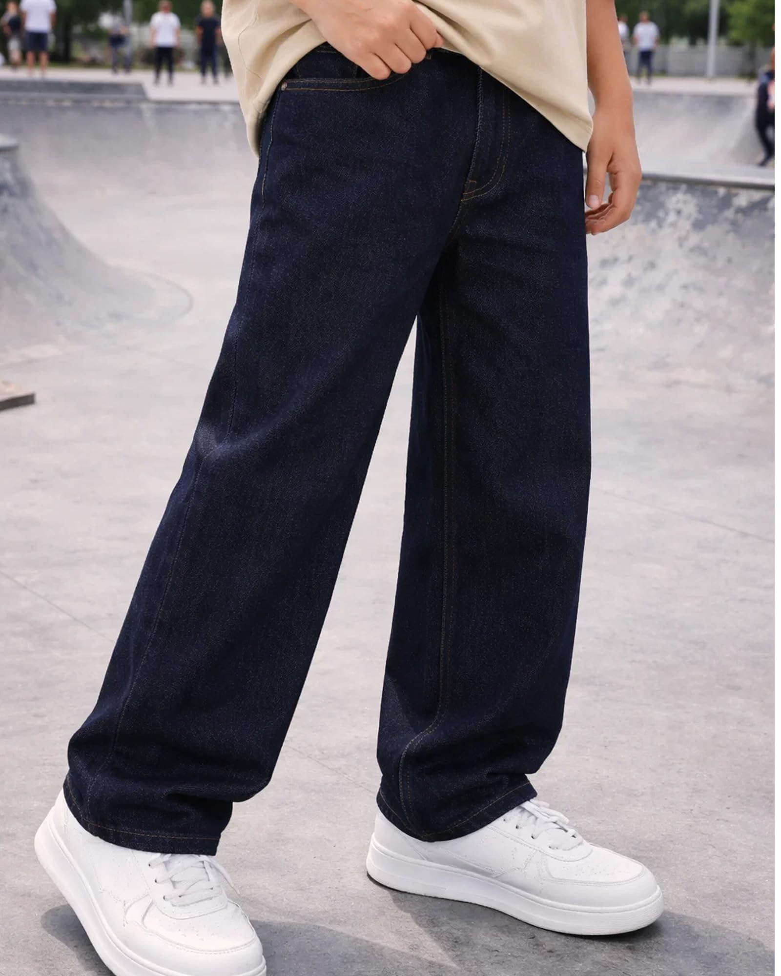 Volcom Boys' Regular Fit Pull-On Denim Jeans, 5-Pocket Style | Relaxed Comfort That Moves with Growing Kids, a Classic Timeless Look for School, Weekends or Everyday Wear