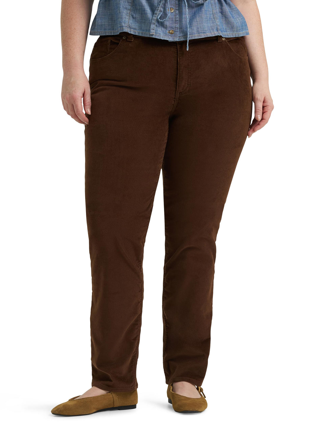 Lee Women's Plus Size Legendary Mid Rise Straight Leg Jean