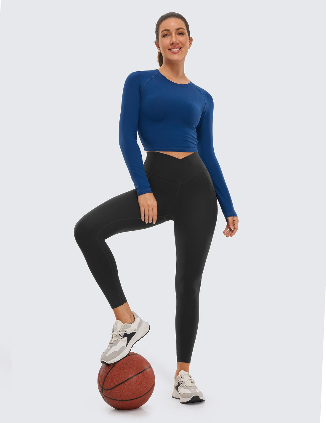 CRZ YOGA Cross Waist Leggings Pockets 25"