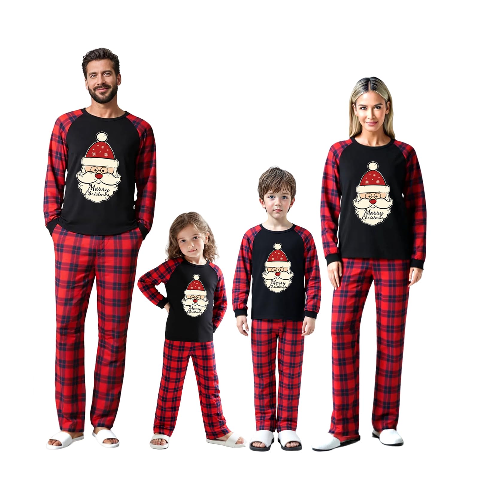 Family Christmas Match Pajamas Christmas Family Pjs Sets With Pocket