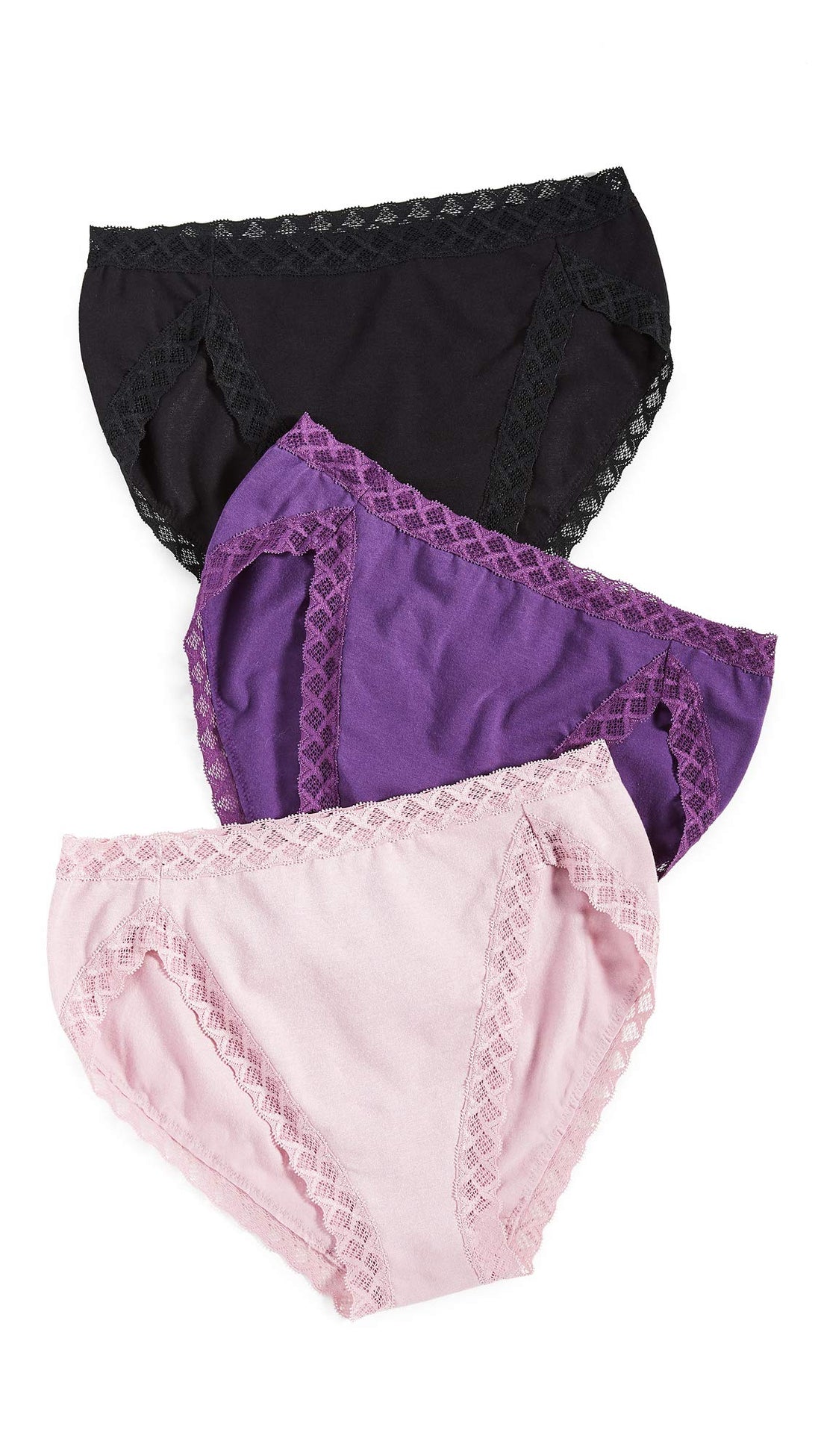 Natori Women's Pima Bliss French Cut Briefs 3 Pack