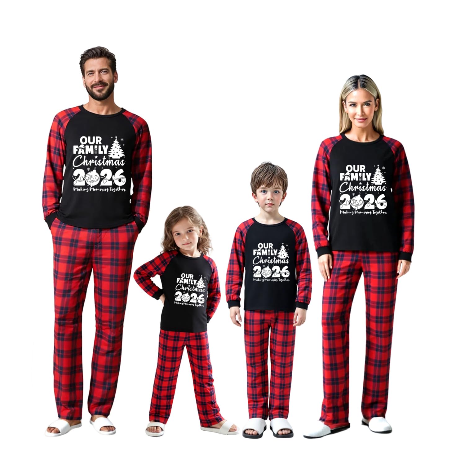 Family Christmas Match Pajamas Christmas Family Pjs Sets With Pocket