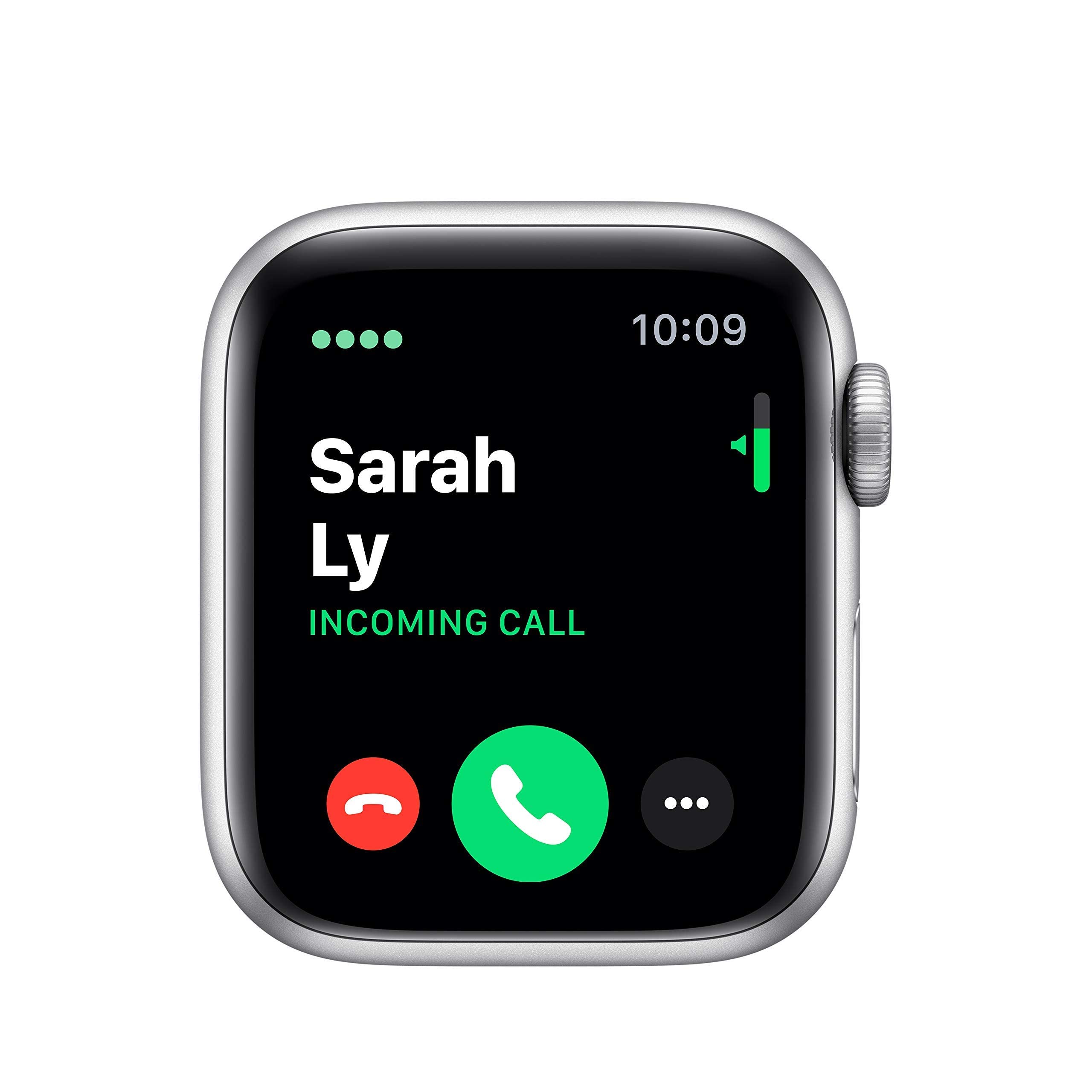 Apple Watch Series 5 (GPS, 44MM) - Space Gray Aluminum Case with Black Sport Band (Renewed)