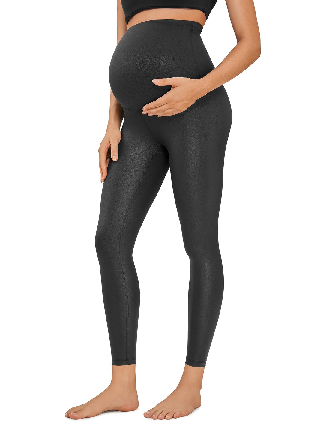 CRZ YOGA Maternity Leggings 25" | Butterluxe, Extremely Soft, Gentle Compression, Yoga, Super High Rise, U-shaped Belly, Pregnancy and Postpartum