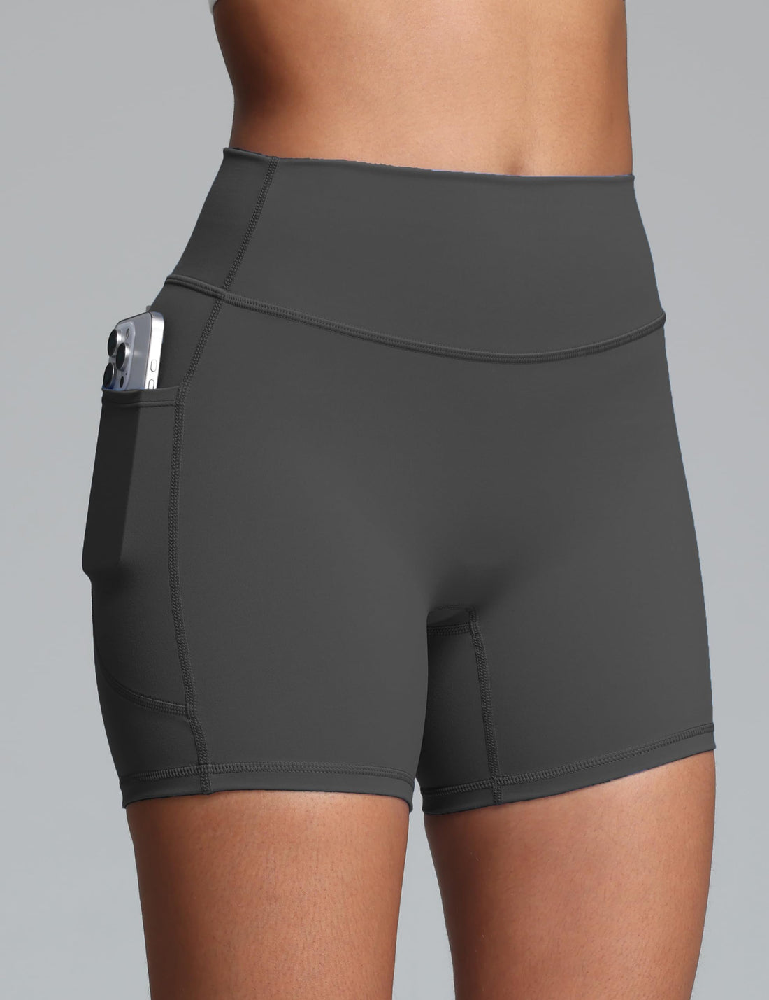 Olmlmt Biker Shorts Women 4.5" with Pockets High Waisted Spandex Yoga Workout Shorts