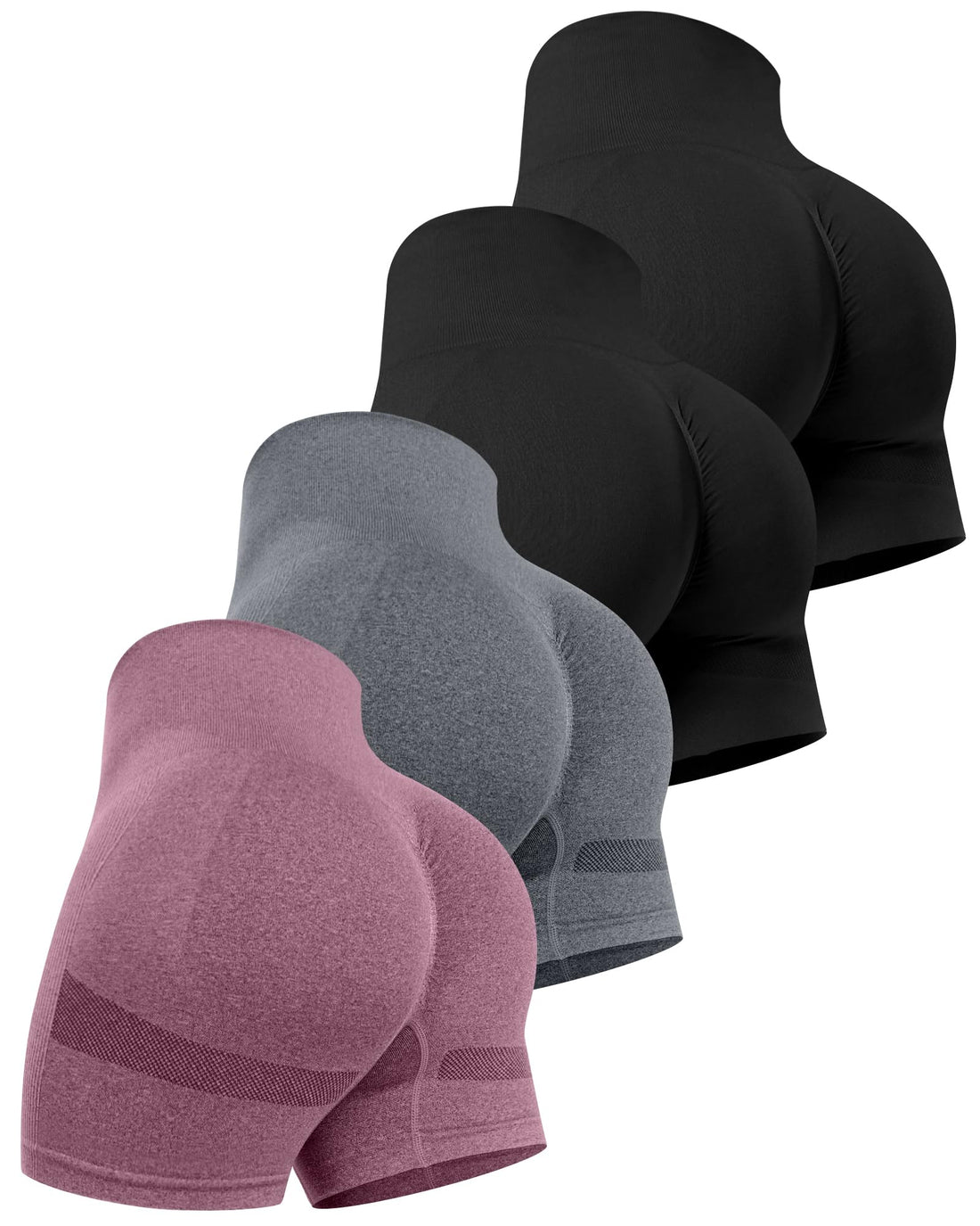 CHRLEISURE Workout Shorts Sets for Women, High Waisted Gym Butt Lifting Scrunch Butt Seamless Shorts