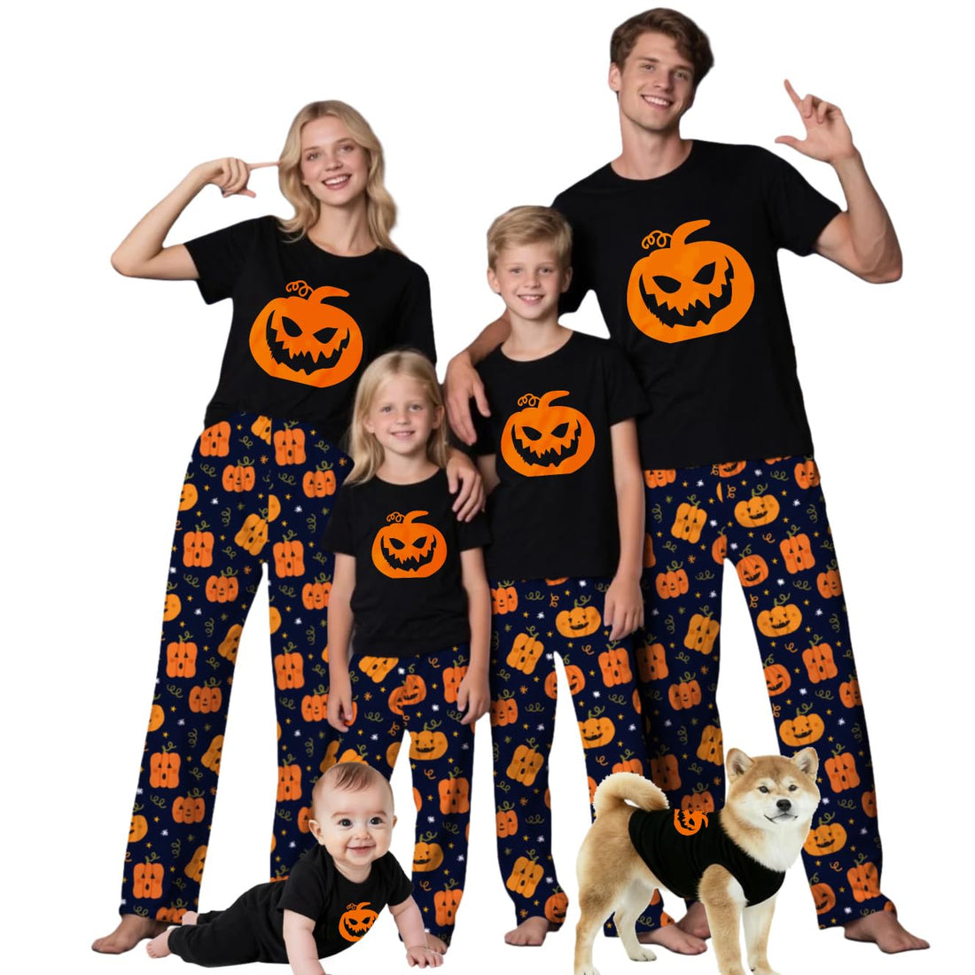 TEERAPHIQUE Halloween Pajamas for Family Couples Holiday PJS Matching Sets