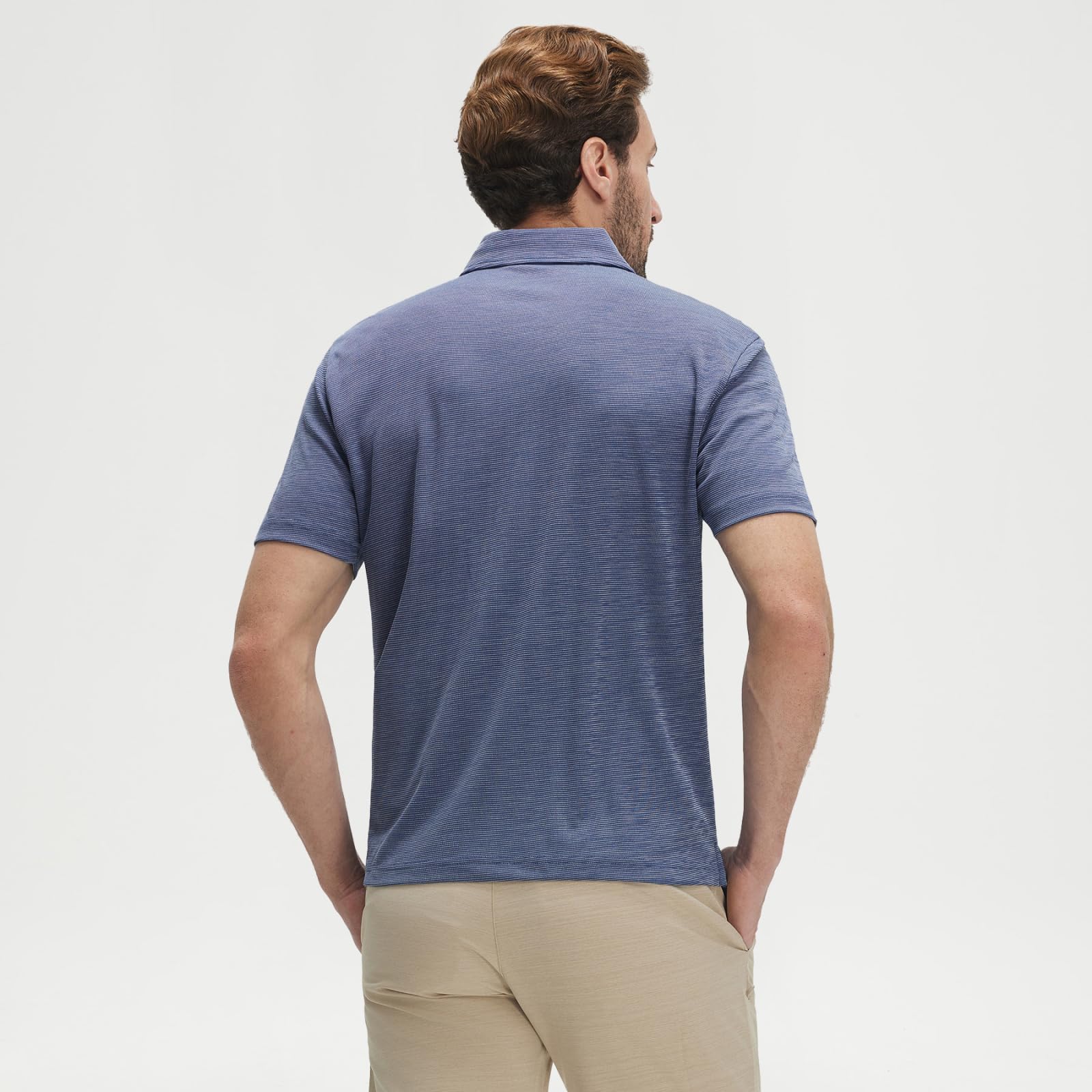 M MAELREG Men‘s Golf Shirts Short Sleeve Ultra-Light Soft Performance Quick Dry Athletic with UPF 30+ Polo Shirts for Men