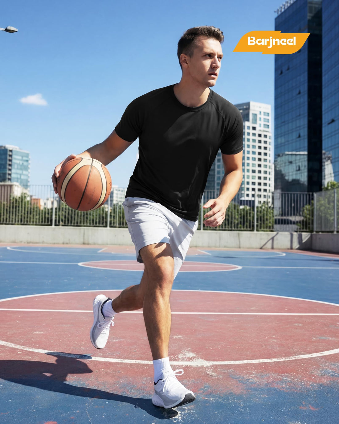2 Pack Workout Shirts for Men - Casual Quick Dry Men's T-Shirts for Gym | Black Moisture Wicking Crew Neck Cooling Summer Short Sleeve Tees for Running Athletic