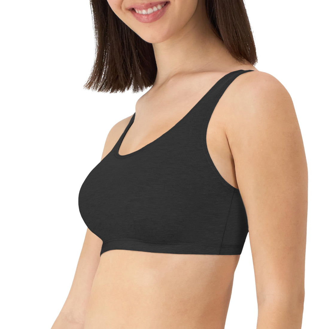 Hanes Women's Racerback Cotton T-Back Bralette (3 Pack)