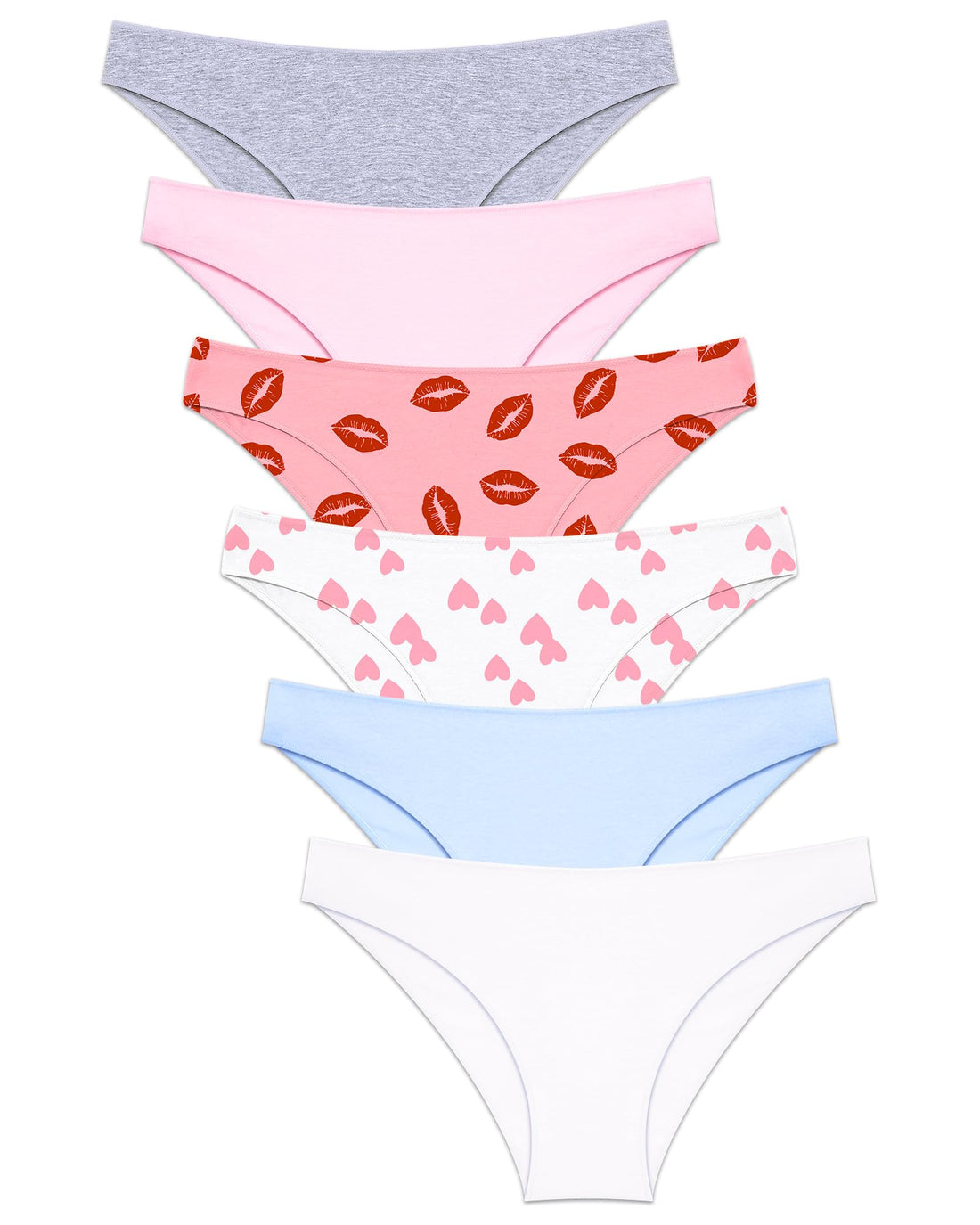FINETOO Cotton Underwear for Women Sexy Cheeky Bikini Panties Lingerie